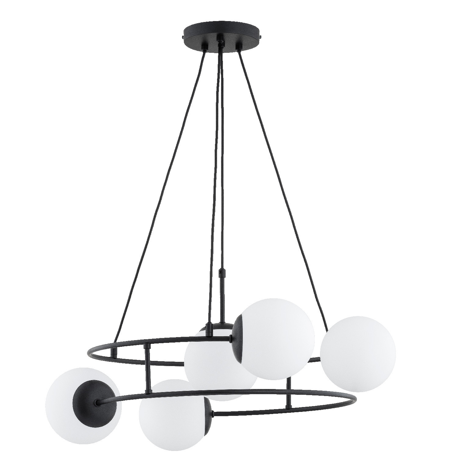 Lampa wisząca URANIA czarno-biała 5xE14x10W wym:70x68x68cm IP20 Alfa