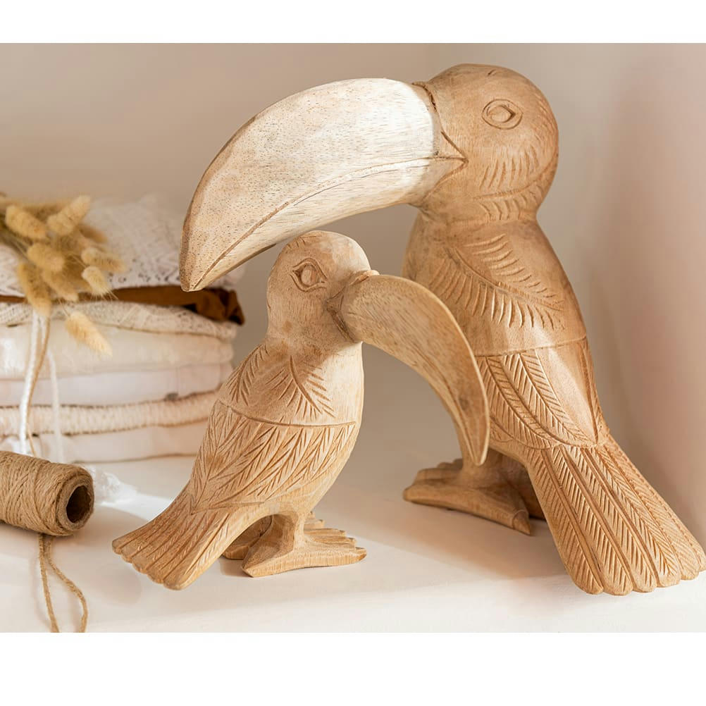 - Figurine toucan en bois Albasia