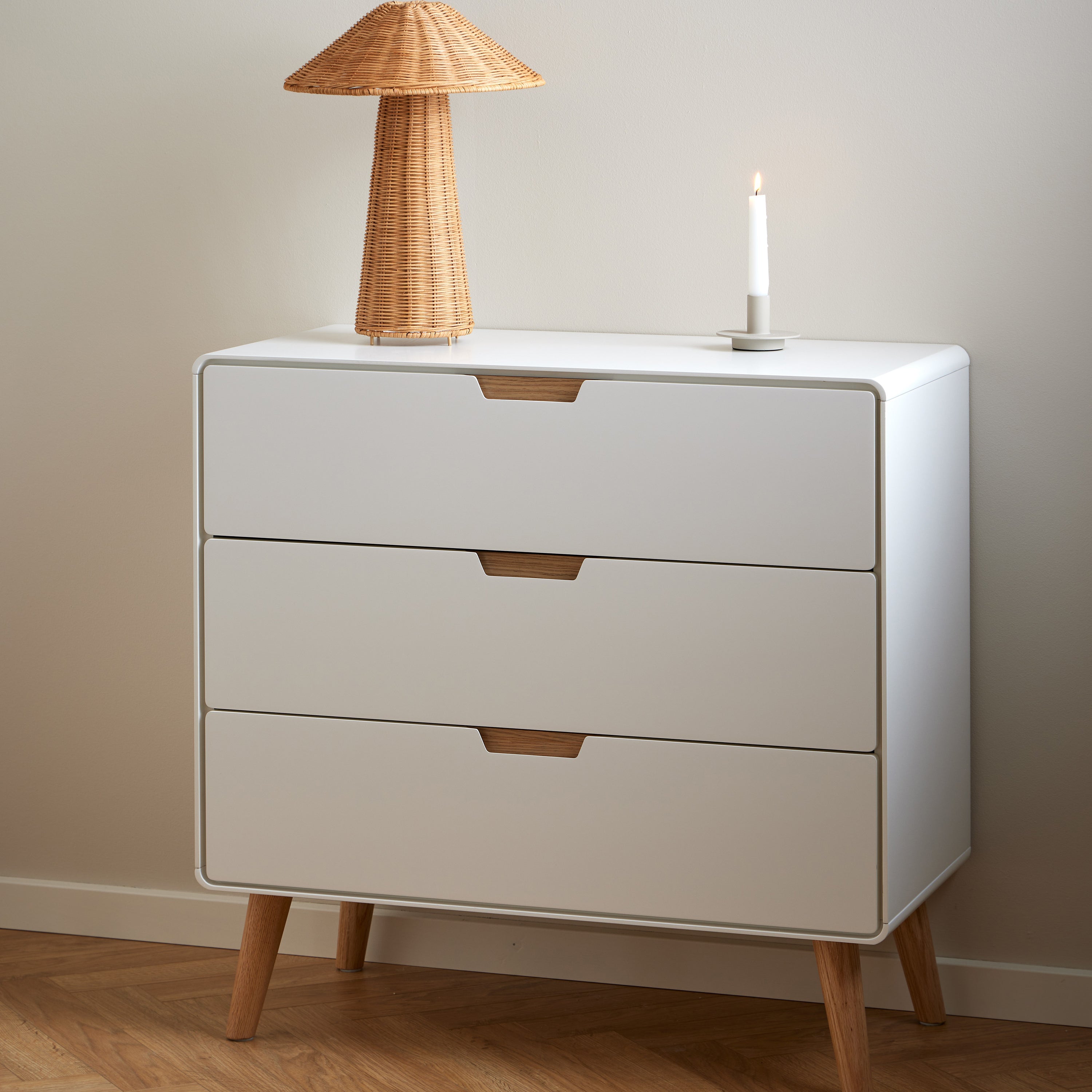 by fonQ basic Bailey Ladekast - 3 Lades - Wit