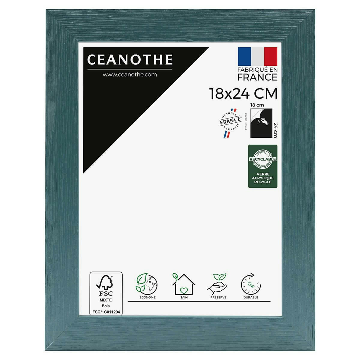 TUTTI FRUTTI - Cadre photo menthol 18x24 cm bois reconstitué fsc