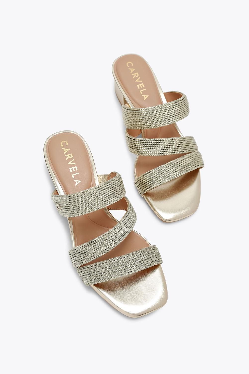 Carvela Gala Block Mule' Fabric Heels