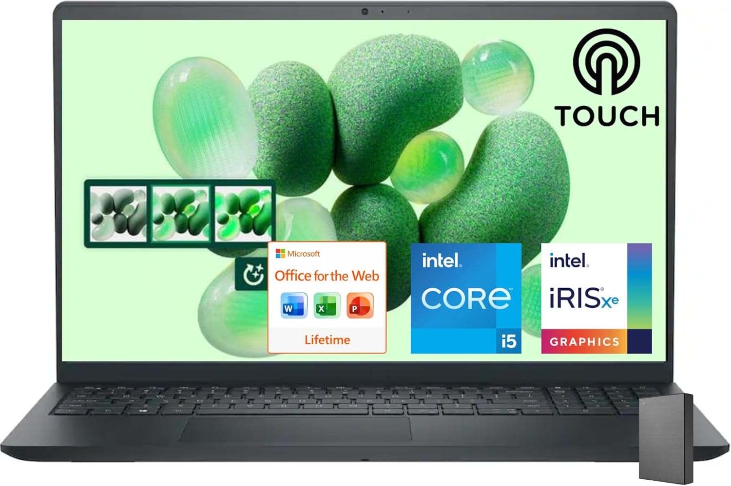 Dell Inspiron 15.6 FHD Touchscreen Business Laptop  13th Gen Intel Core i5 (Beat i7-1250U)  12GB RAM  768GB Storage(256GB SSD and 512GB External)  Win 11  Office 365 for Web  USB-C  no Mouse