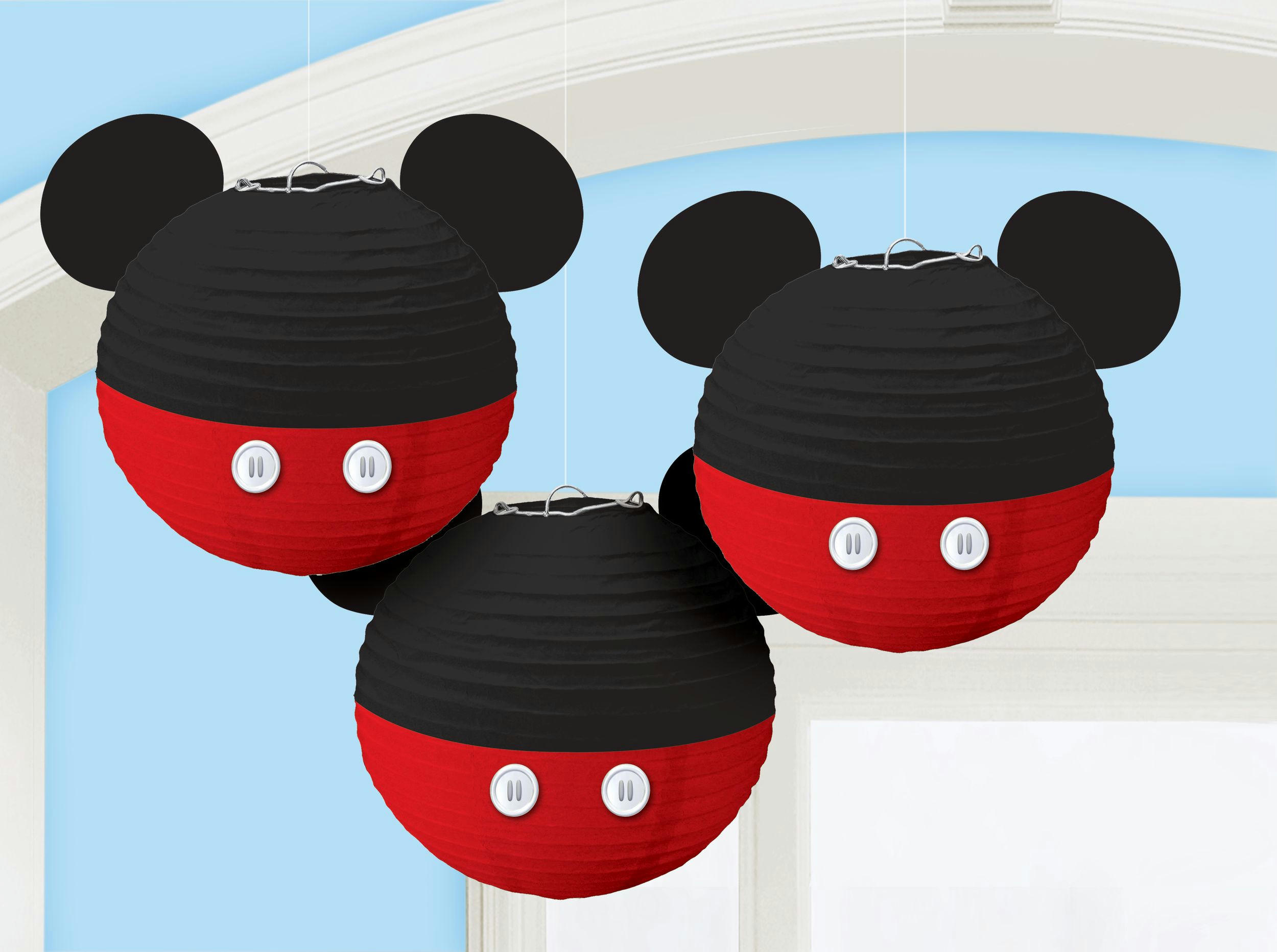 Mickey Mouse Forever Birthday Party Paper Lantern Decorations, 3-pc