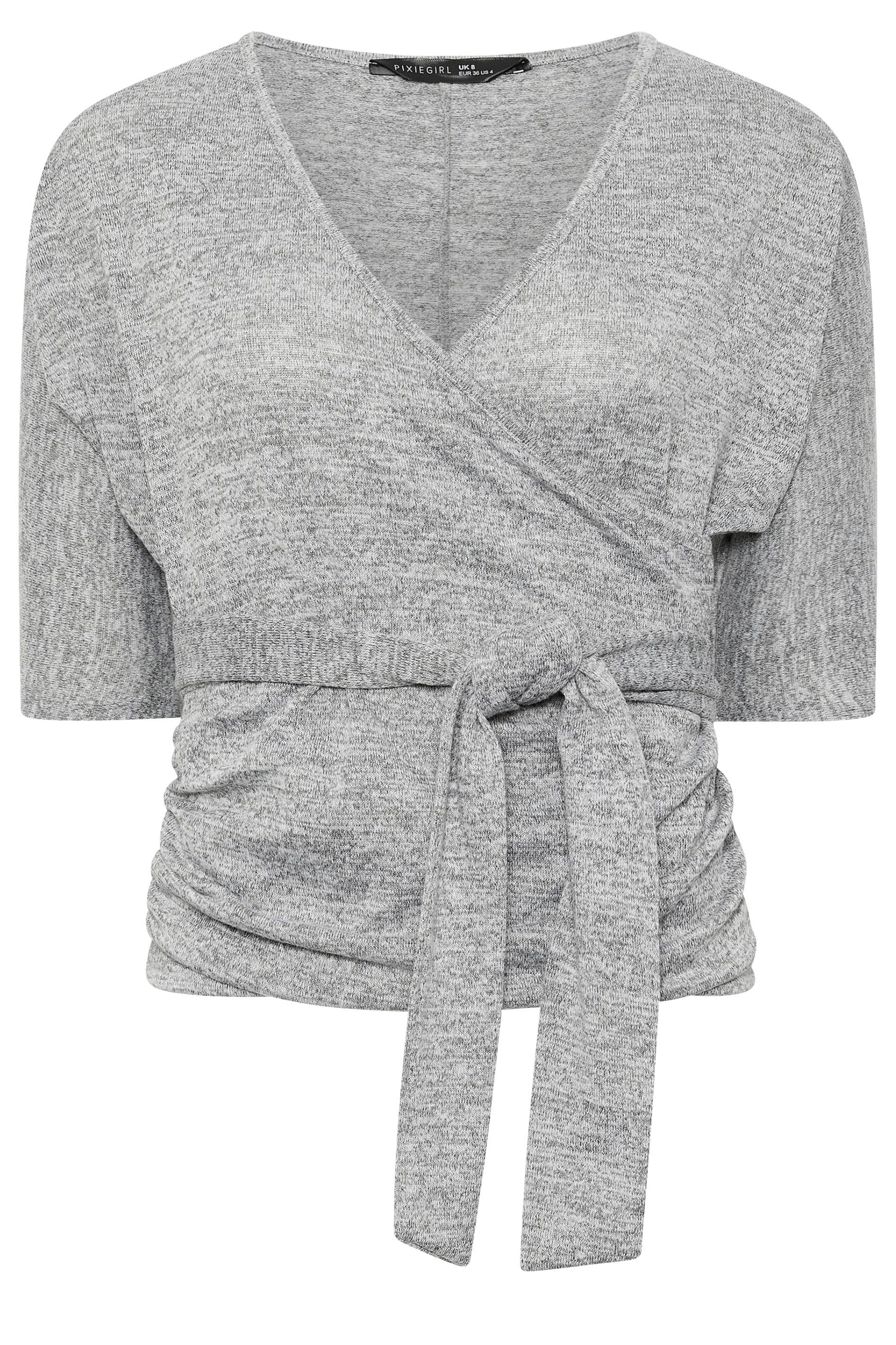 PixieGirl Petite Belted Wrap Top