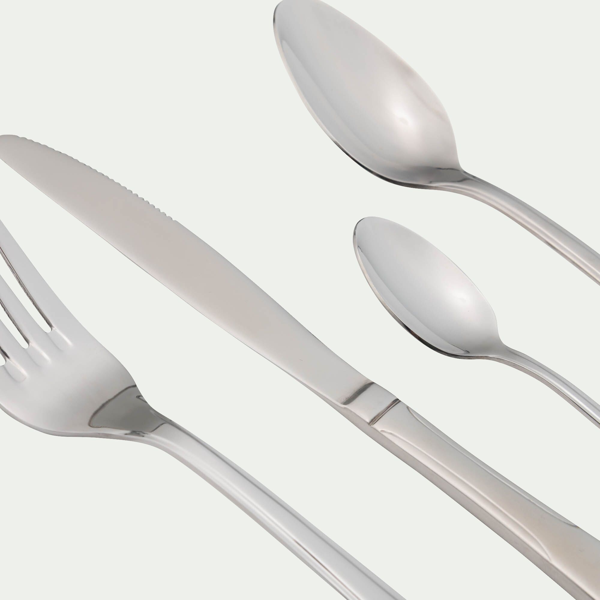 CARVI - Ménagère 24 pièces en inox - gris aluminium