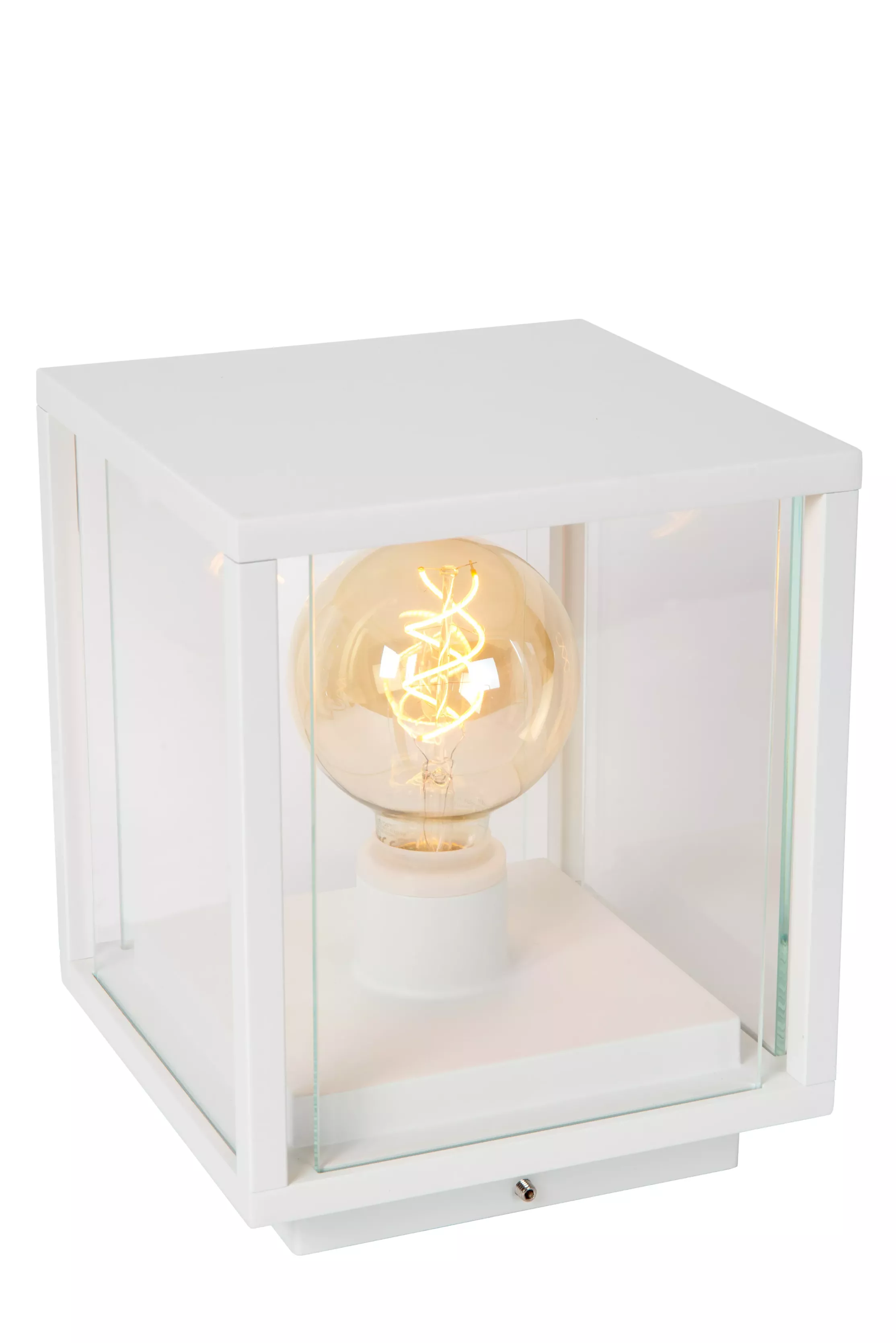 Lampa ogrodowa stojąca biała CLAIRE wys:24,5 cm 1xE27x15W IP54 Lucide