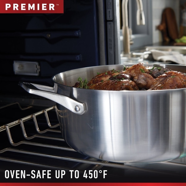 Calphalon Premier Stainless Steel 5-Quart Saute Pan, Stainless