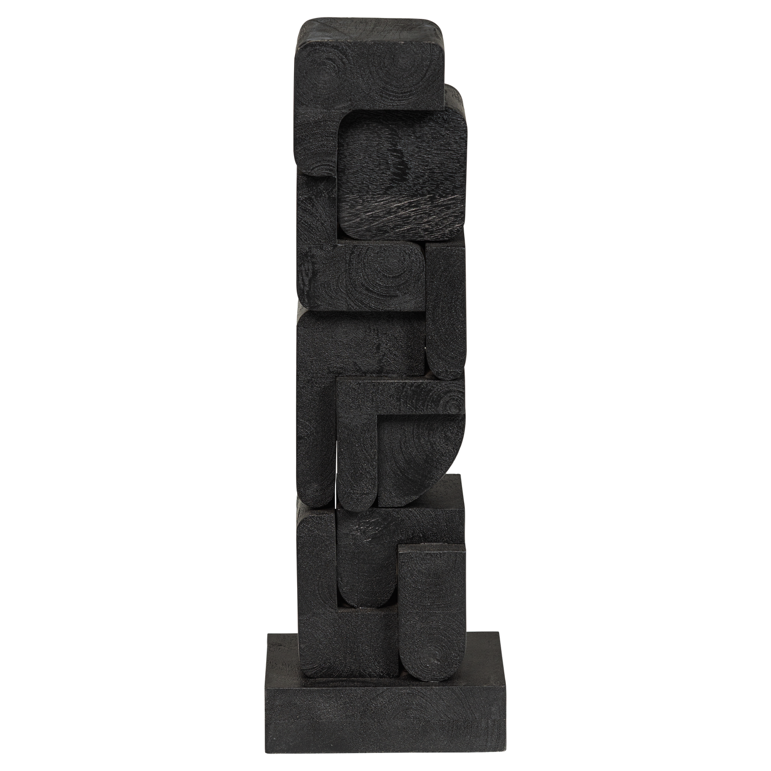 WOOOD sculptuur ornament Isan - Hout - Zwart - 53x18x18