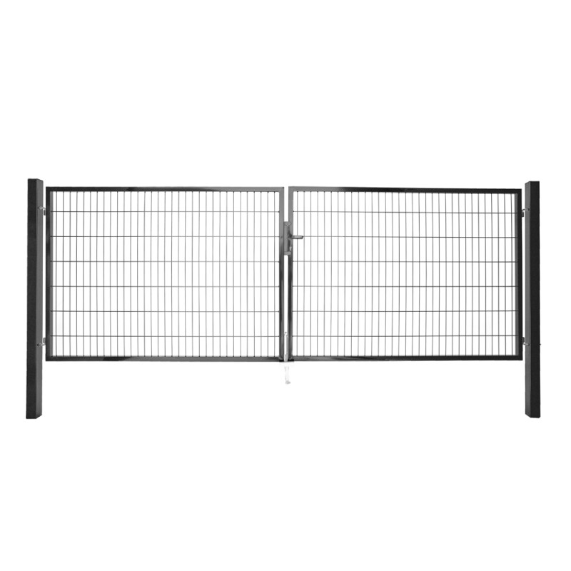 Portillon double Roma/Milano anthracite 200 x 120 cm GIARDINO