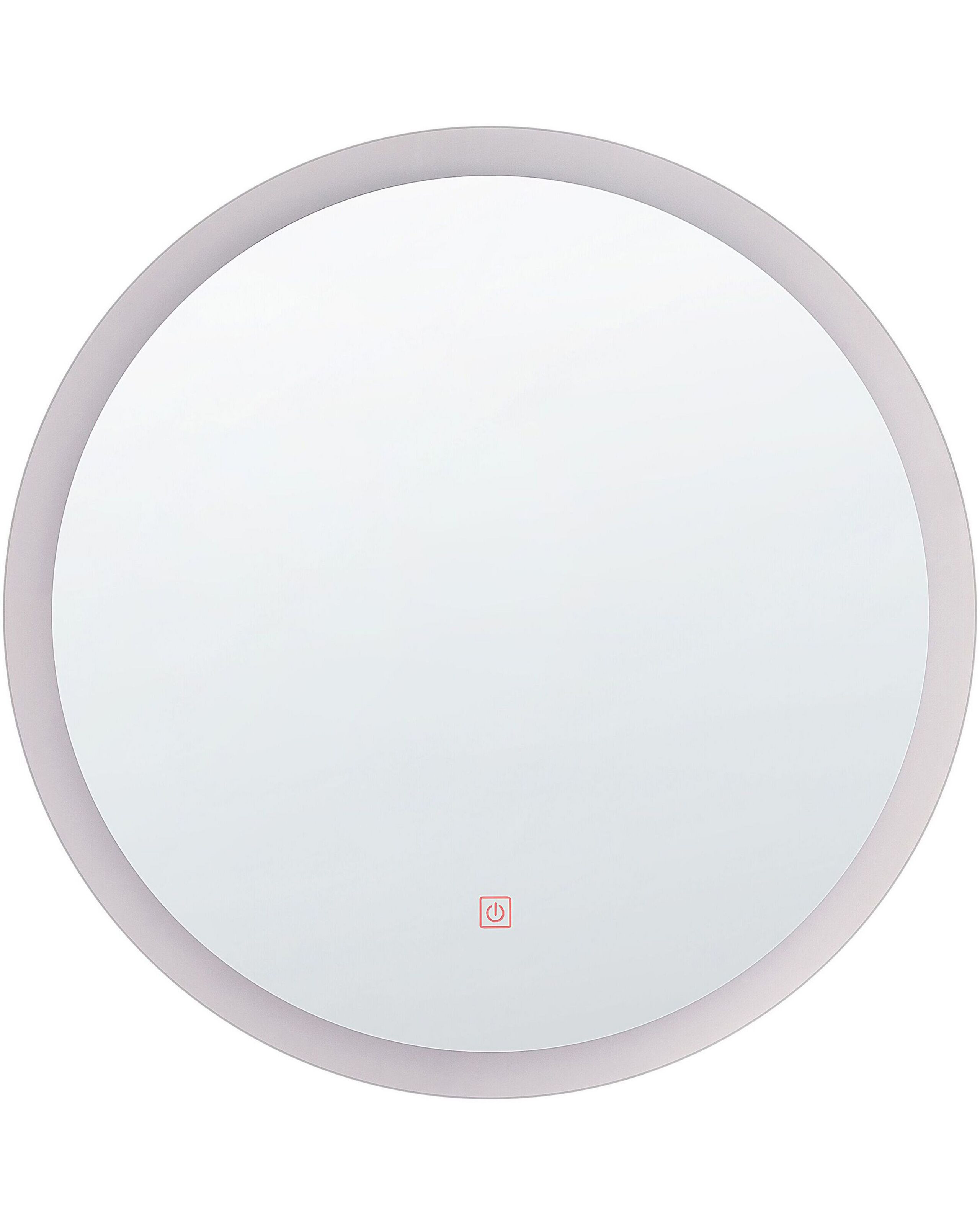 Lustro wiszące ścienne LED okrągłe58 cm srebrne