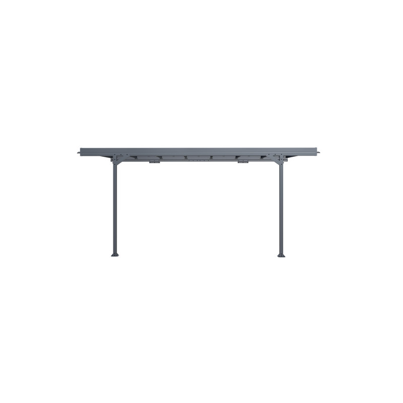Carport adossé en aluminium Mistral gris anthracite 15,45 m²