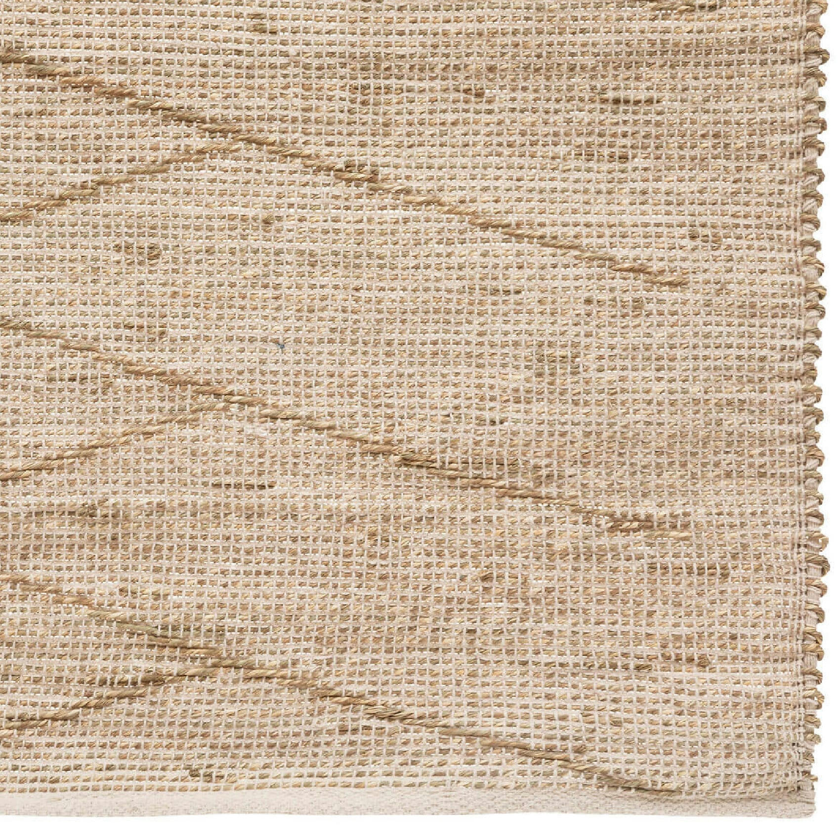 - Tapis en sisal et coton sisal/coton blanc 120x170 cm