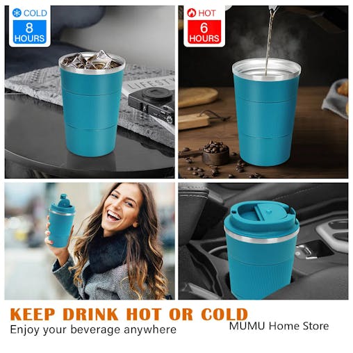 NNEOBA Insulated Travel Coffee Stainless Steel Mug