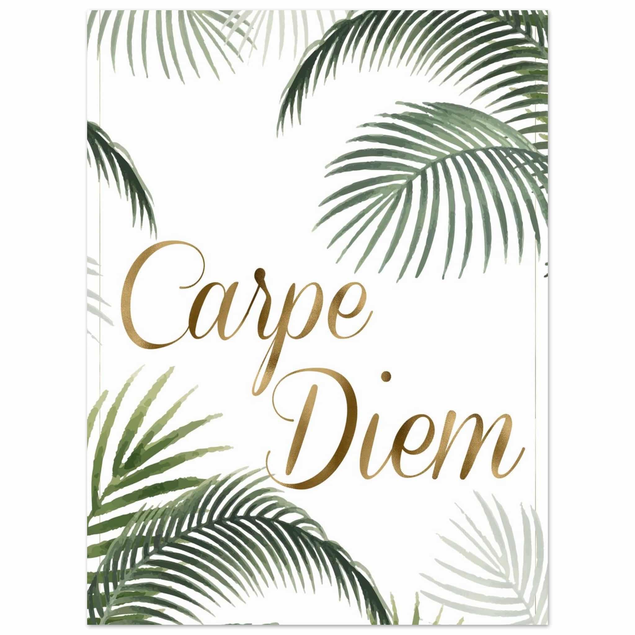 Artfulprints Poster Boho – Carpe diem  - 30x40 cm - Groen