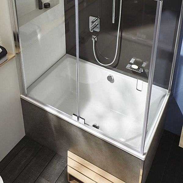 Baignoire bain douche 120 X 80 JACOB DELAFON Capsule   marche pieds