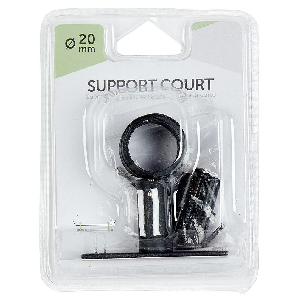 Support court noir mat