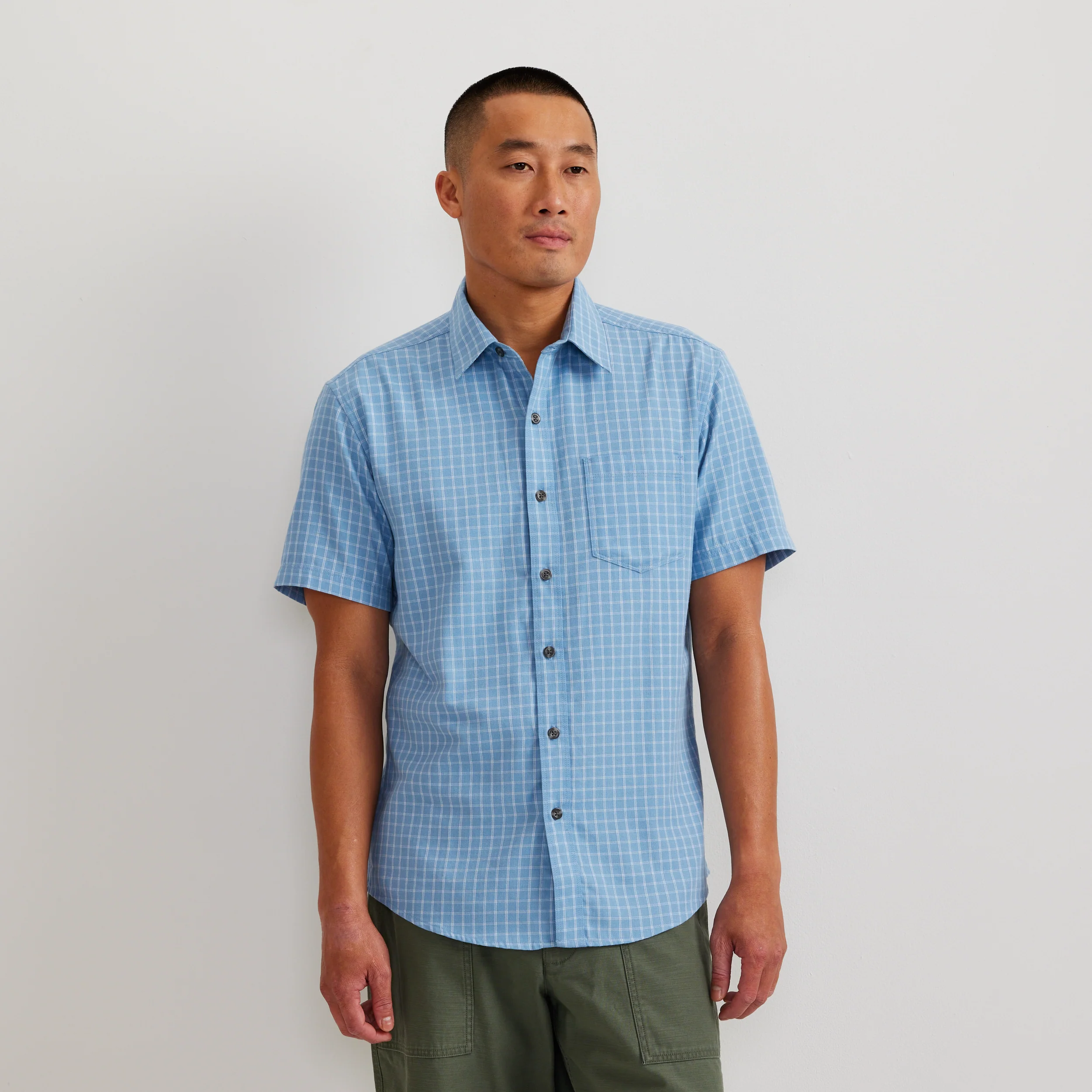 Men's Tidelands Short-Sleeve Yarn-Dyed Textured Shirt