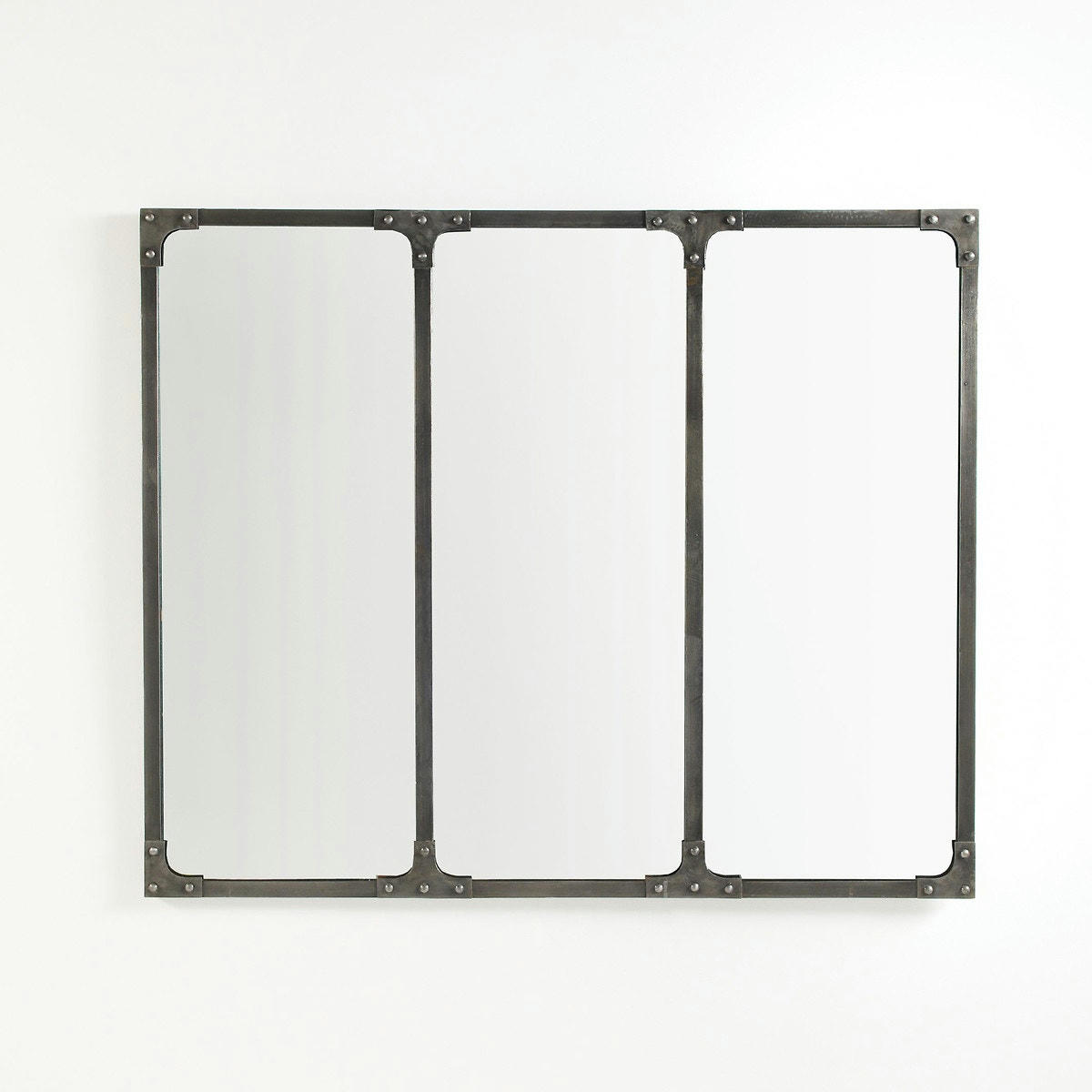 Miroir métal fer industriel 120x100 cm, Lenaig
