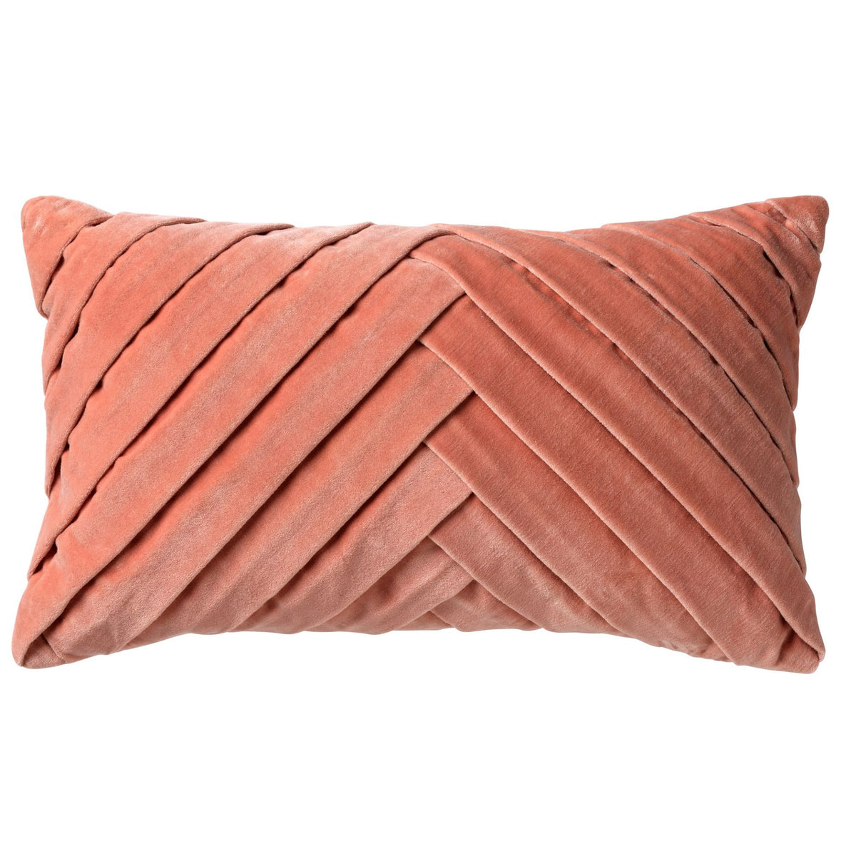 FEMM - sierkussen 30x50 cm - velvet - effen kleur - Muted Clay - roze