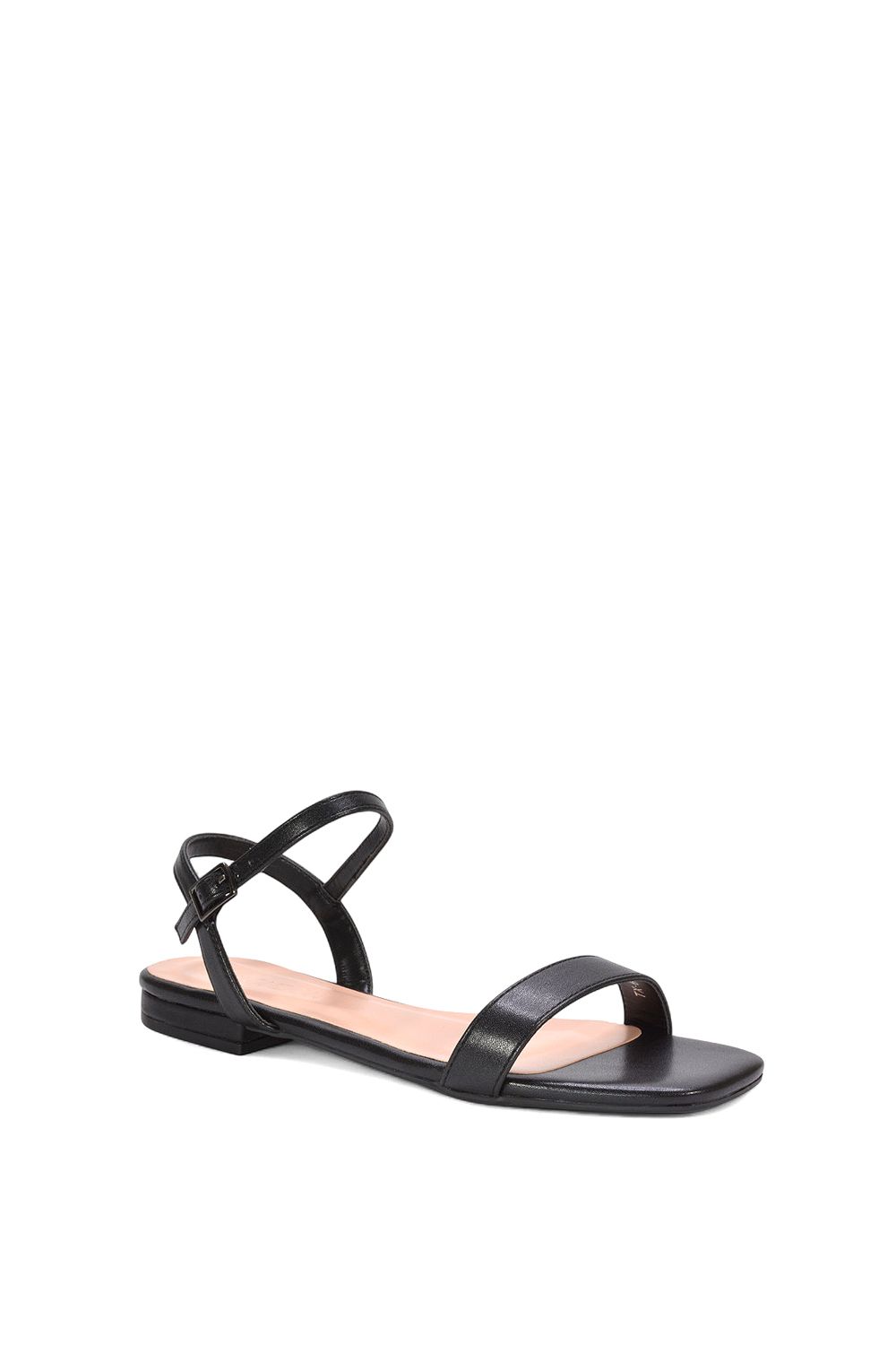 XY London Hallie' Square Toe Strappy Flat Sandals With Ankle Strap