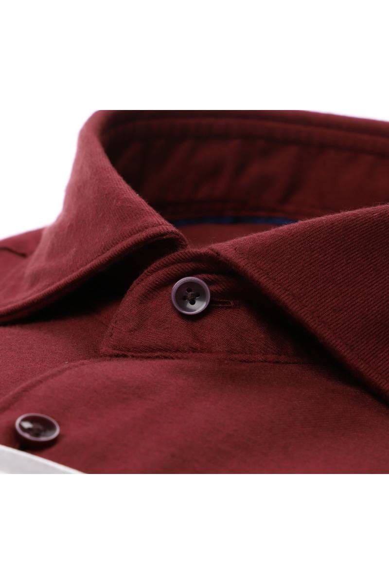 ETERNA 1863 Modern Fit Flanellhemd rot, Einfarbig