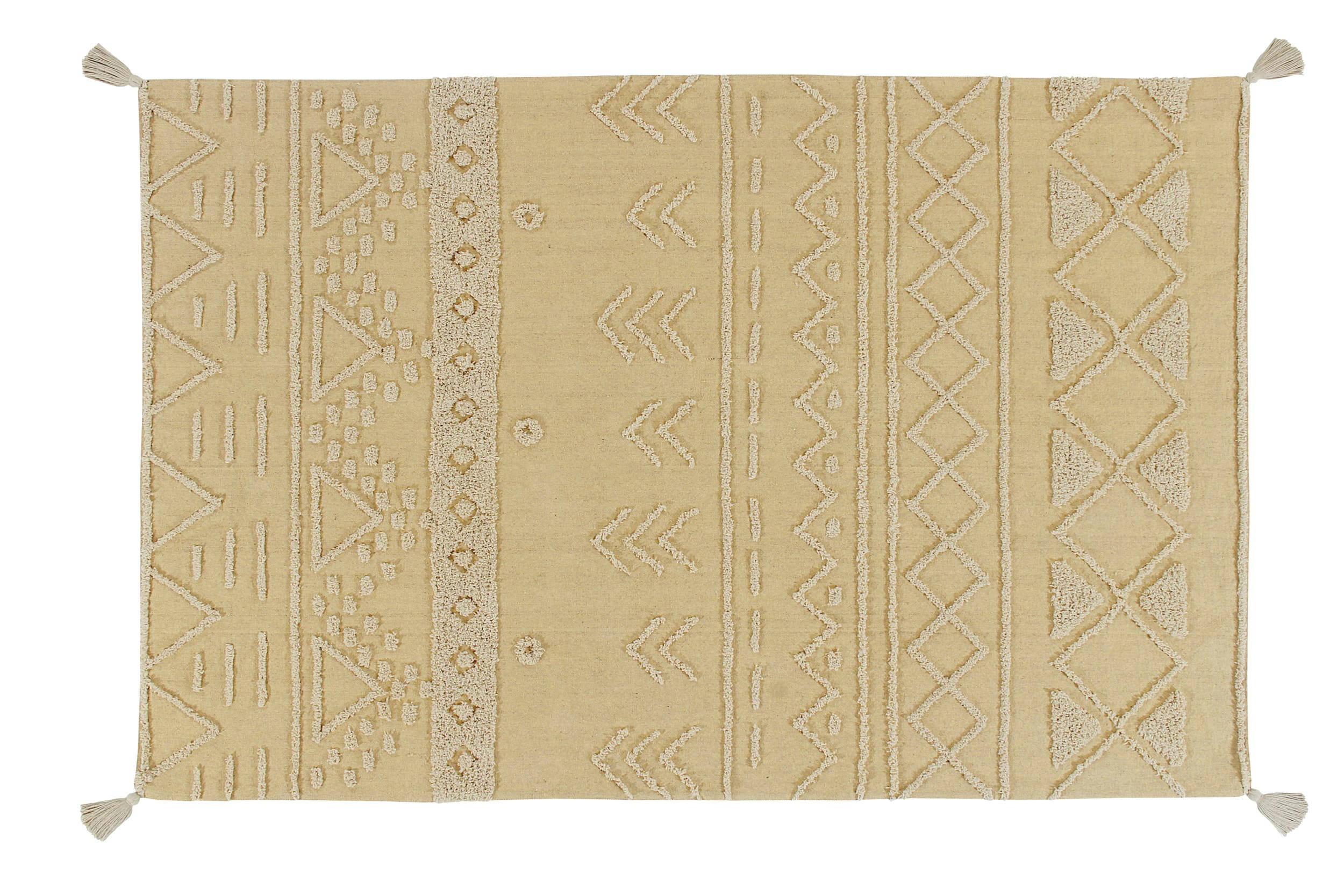 TRIBU - Tapis coton lavable miel 170x240cm