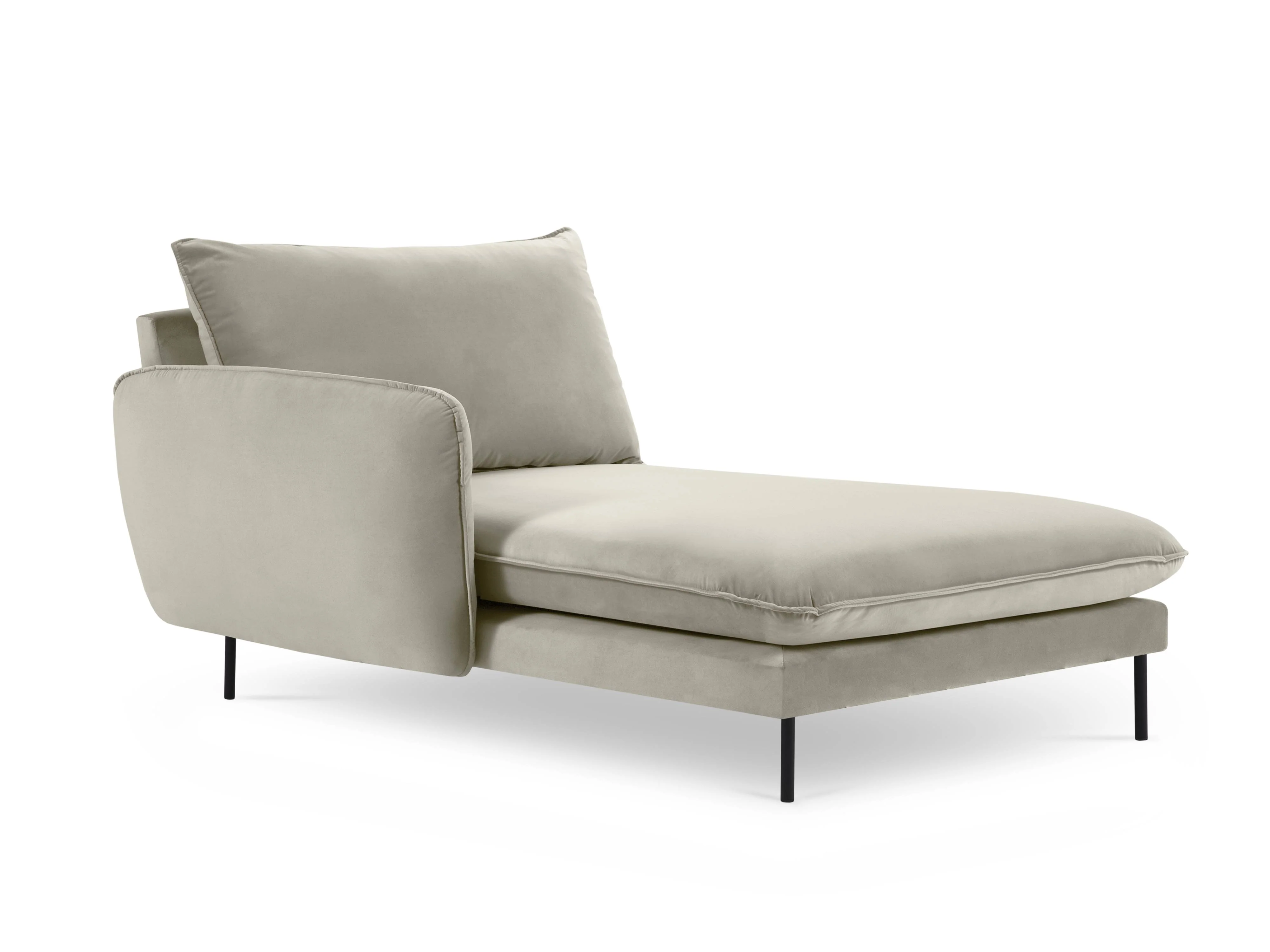Chaise longue Vienna links velvet