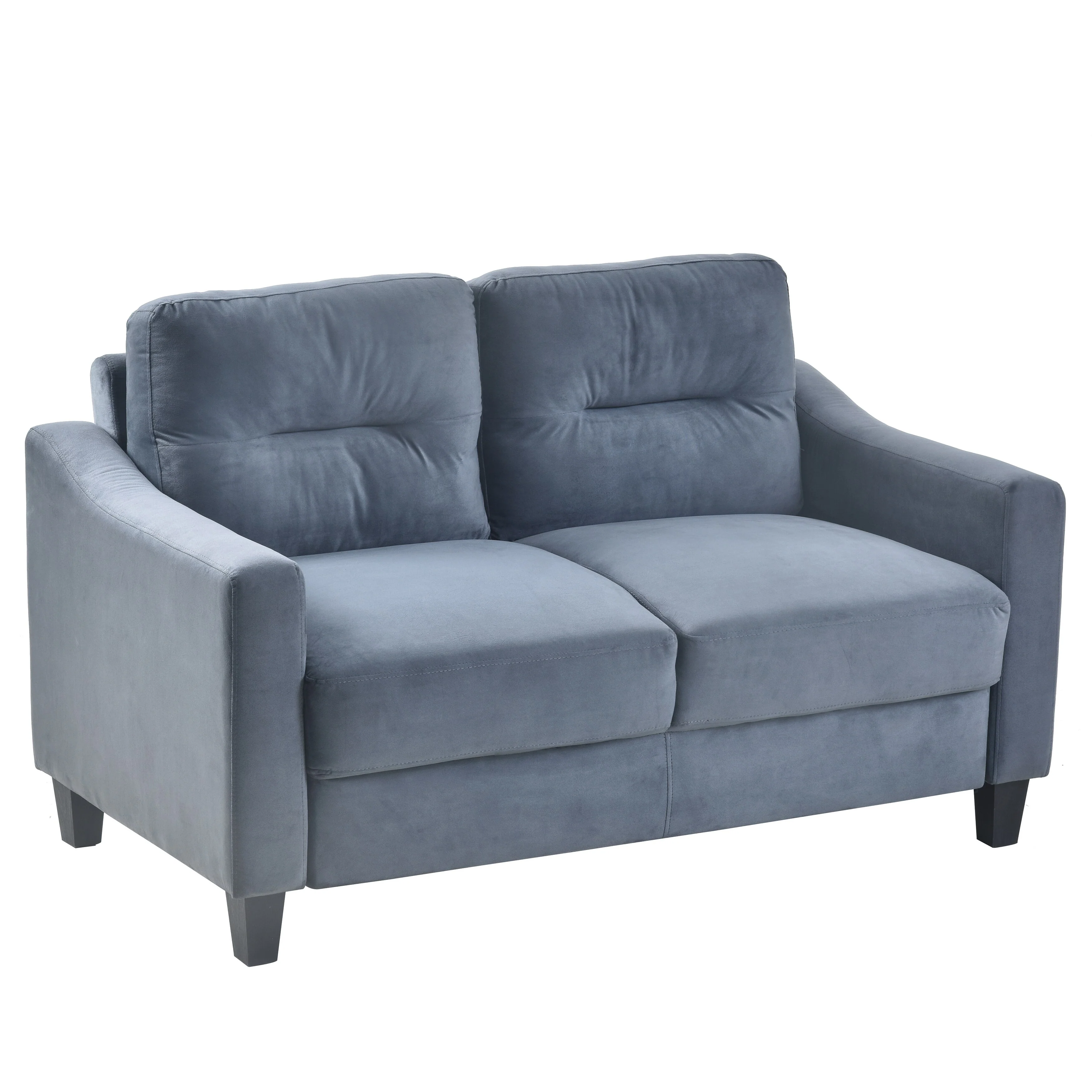 Modern Velvet Modular Loveseat with Removable Cushions and Sponge Fill for Living Room and Guest Room