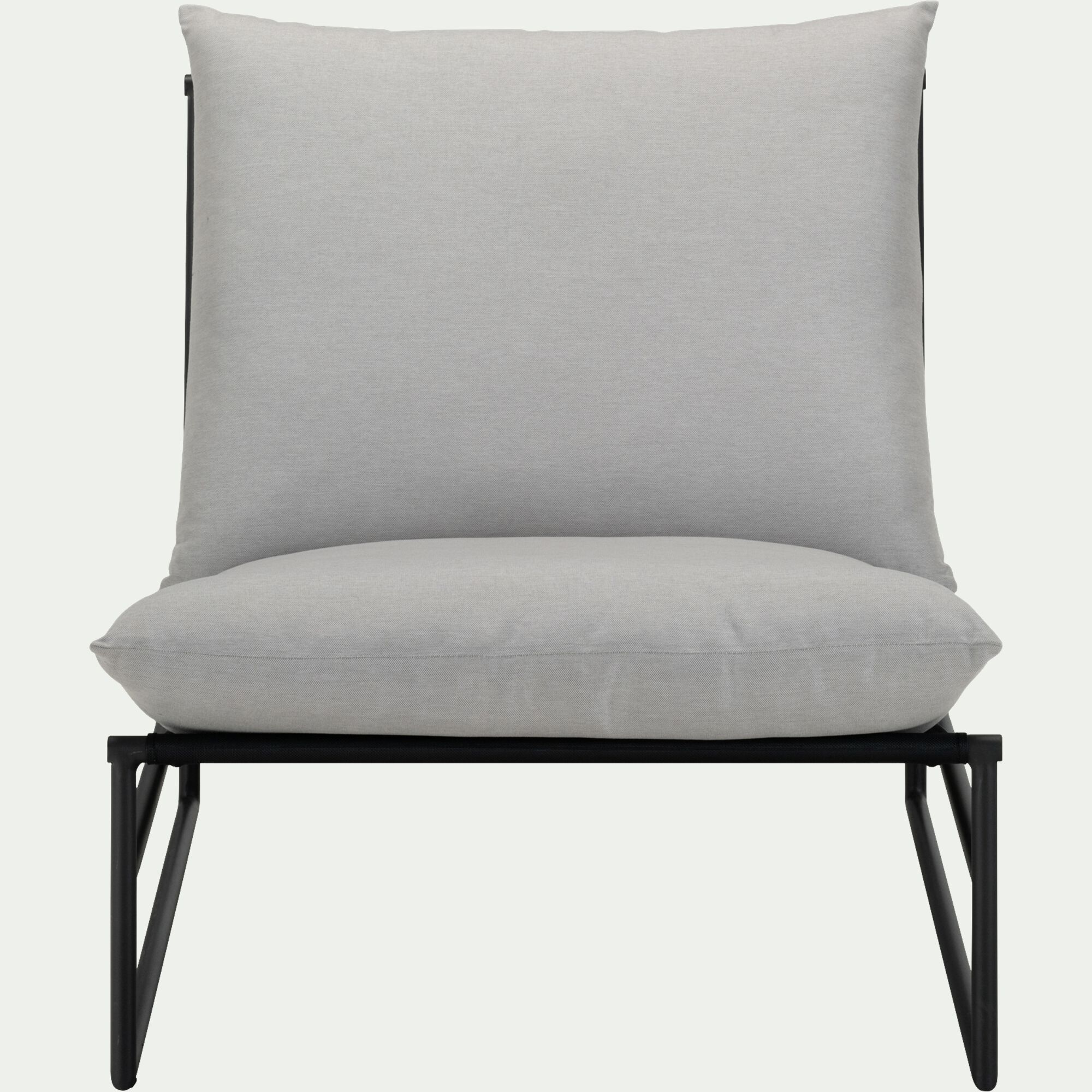 LANTA - Fauteuil de jardin en aluminium - noir