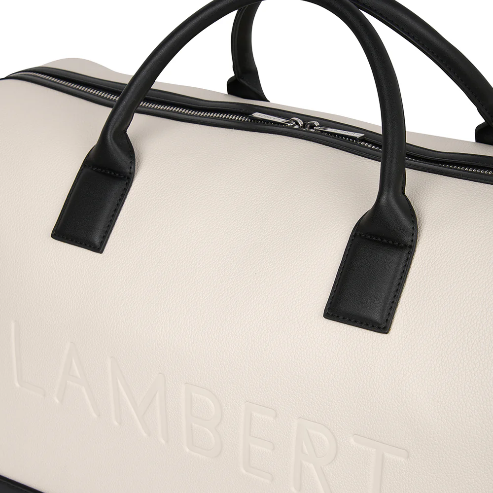 The June - Oyster Vegan Leather Travel Bag