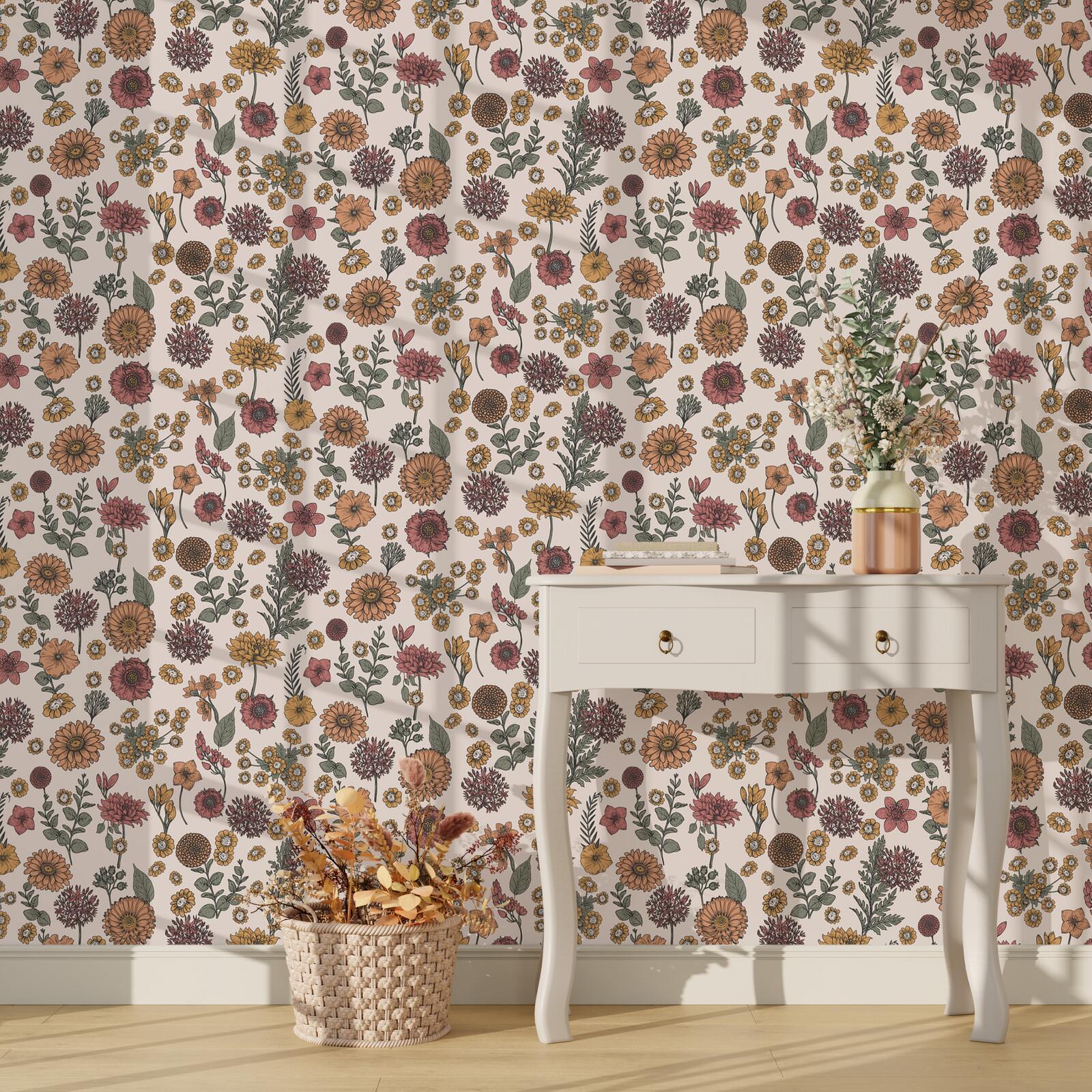 Papier peint intissé ALLISON coloris multicolore