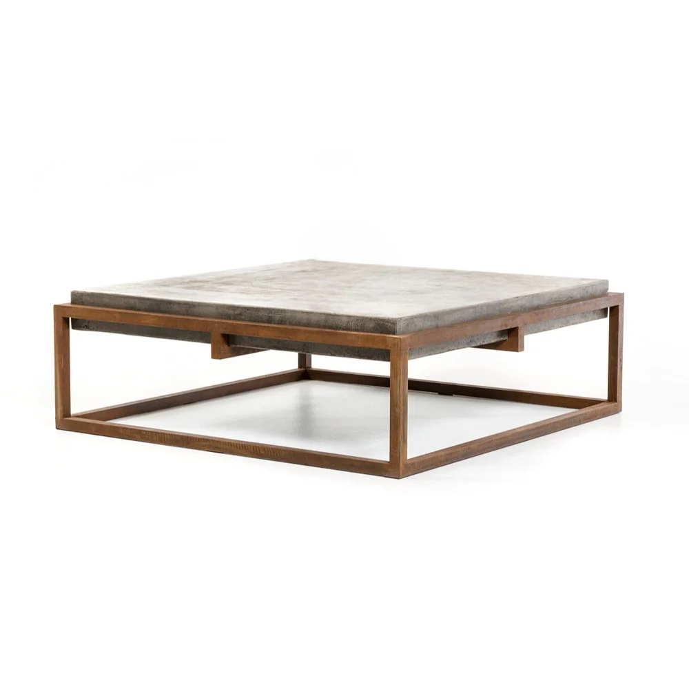 15 Concrete And Metal Coffee Table