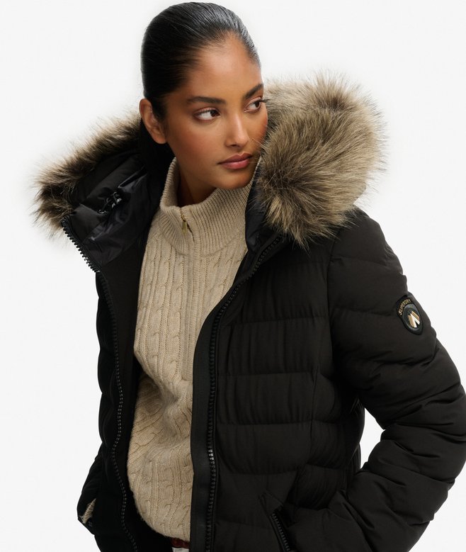 Fuji Faux Fur Hooded Longline