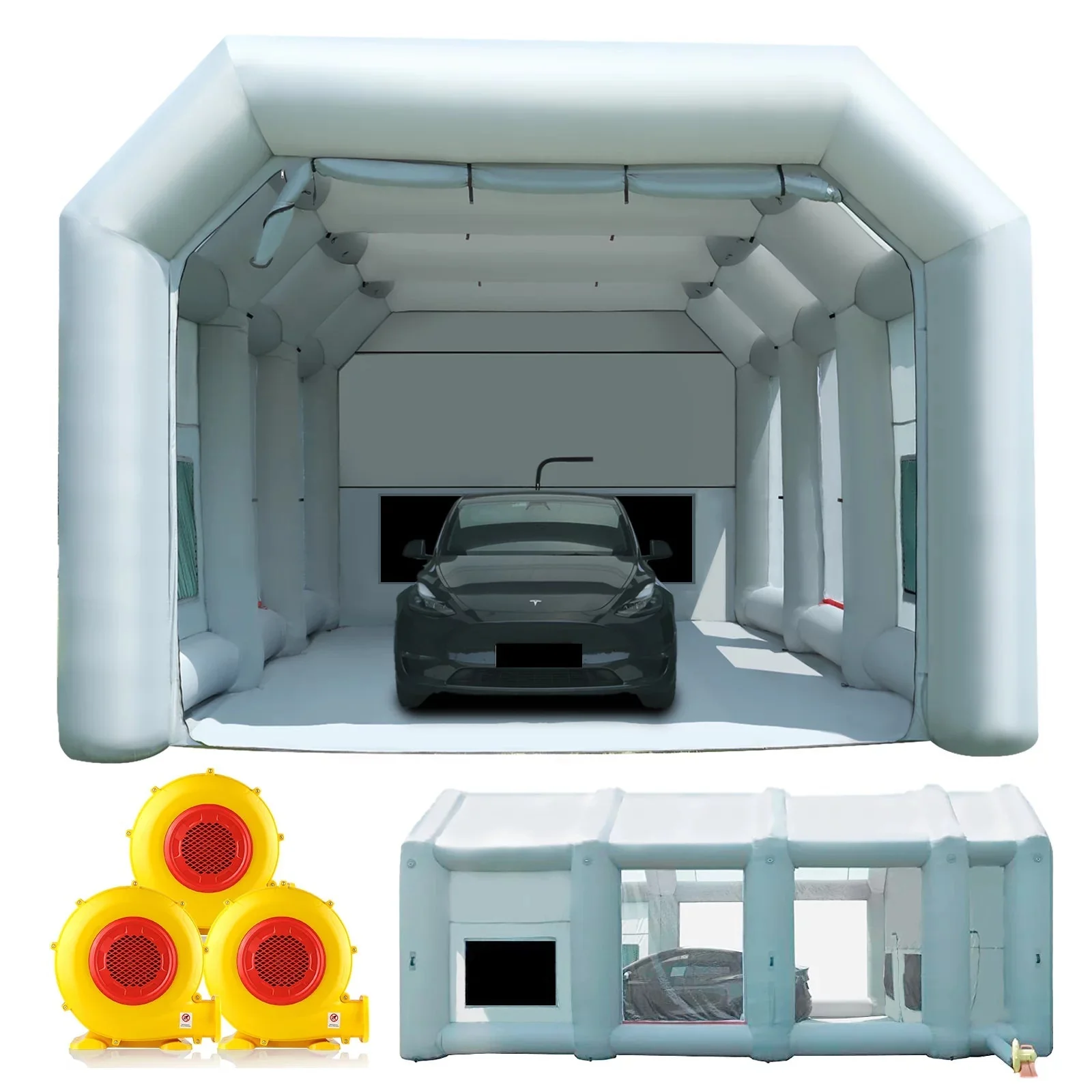 30x20x13Ft Inflatable Paint Booth with Blowers  Air Filter System �C Professional Spray Tent