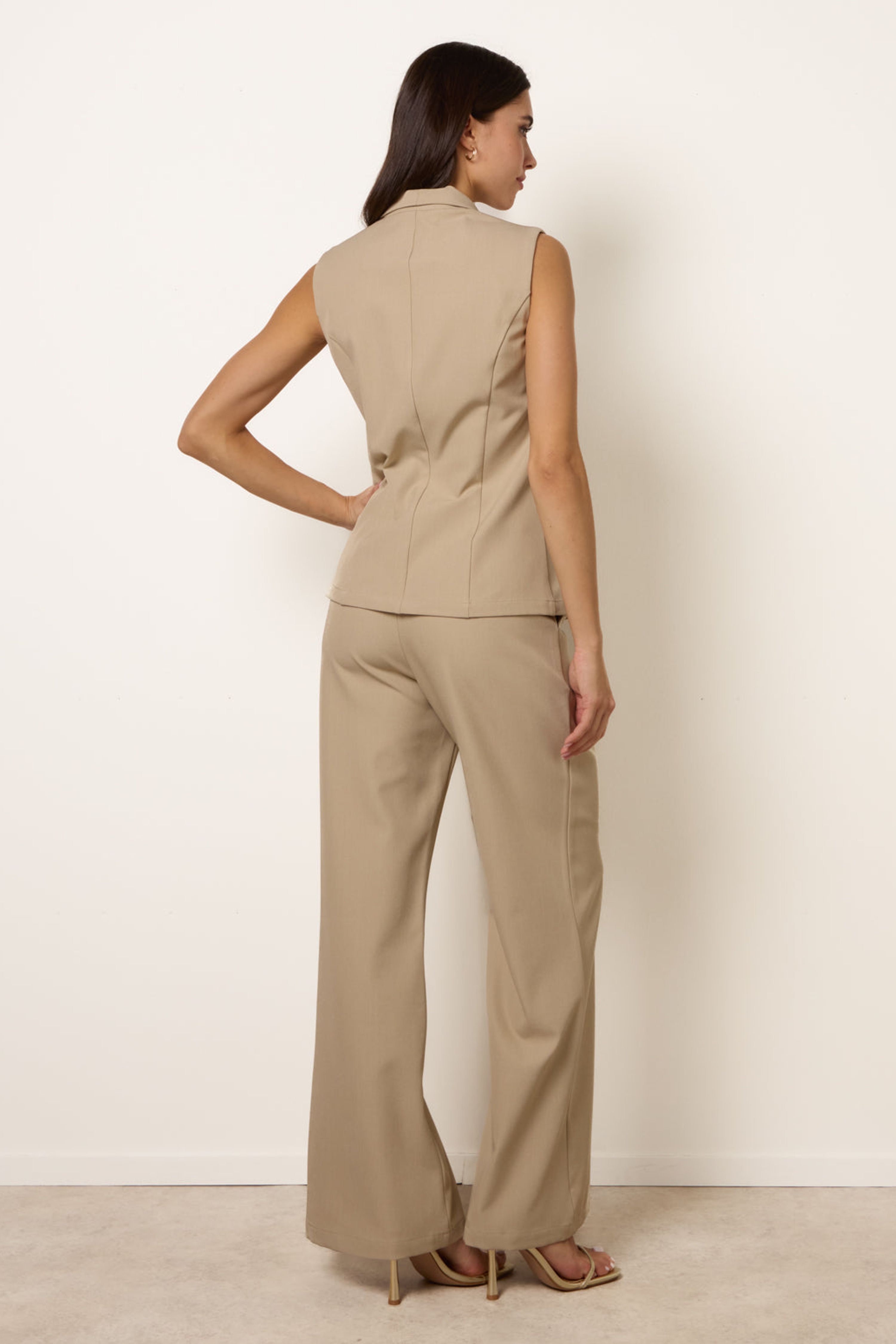 Blue Vanilla Stone Tailored Two -Piece Set