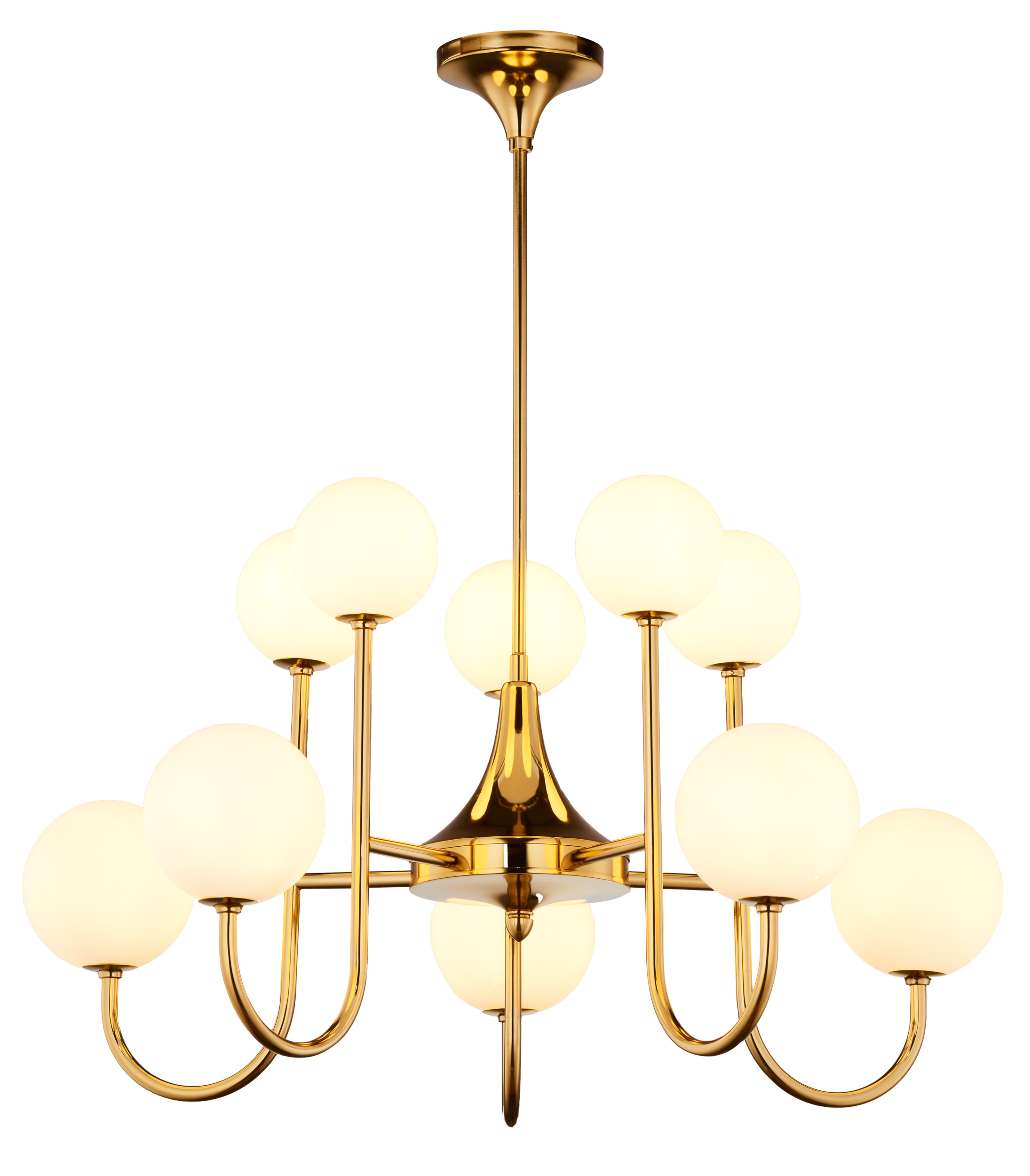 Żyrandol SELEN złoto-biały 10xG9x15W wym:72x70x70cm IP20 Jupiter
