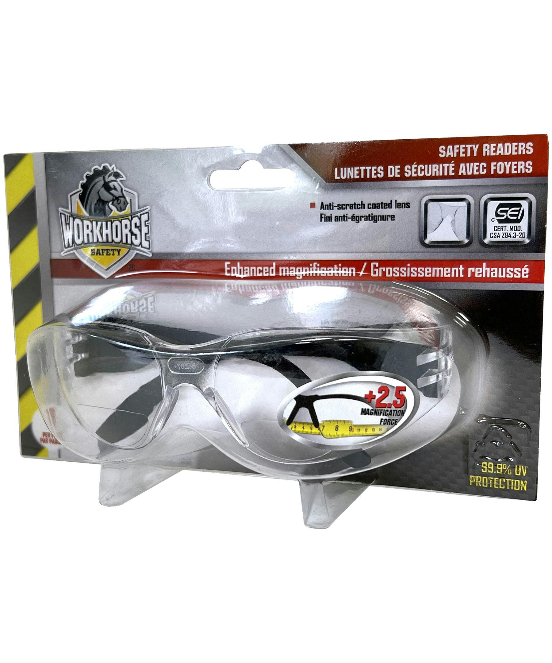 Workhorse Men's Bifocal 2.5 Safety Glasses