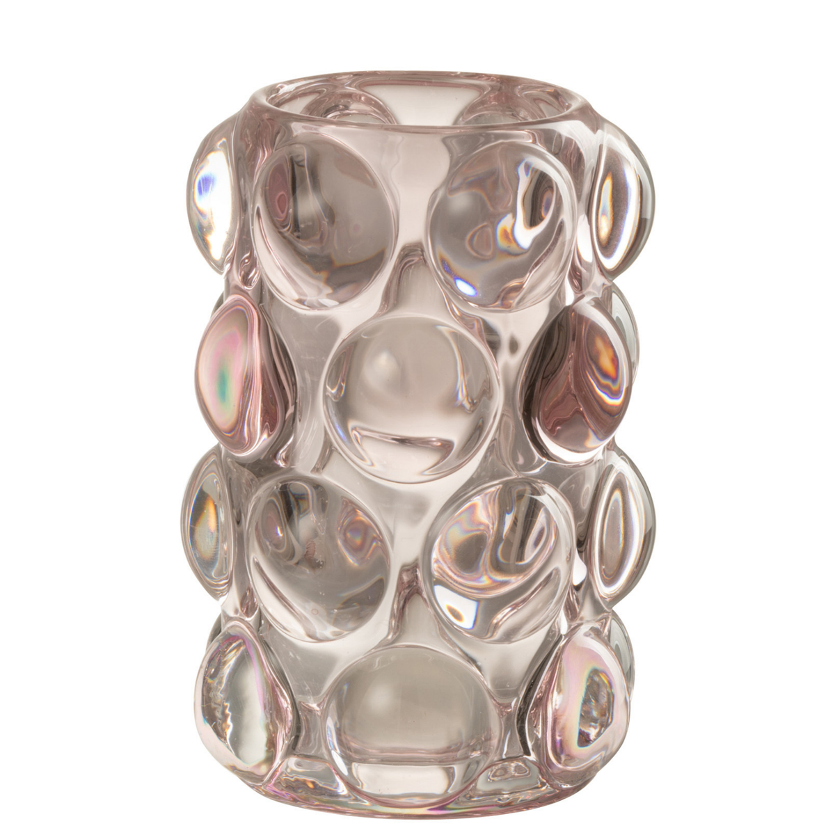 J-Line kaarshouder Bollie - glas - roze