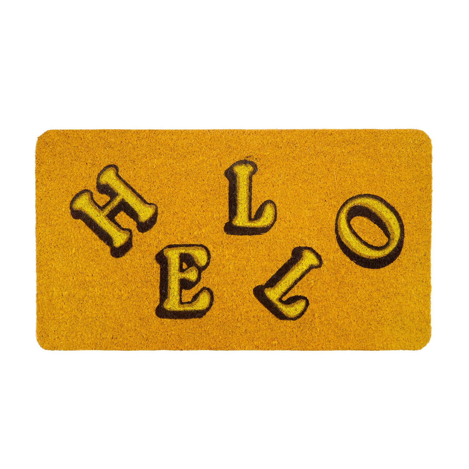 Zerbino 40x70 cm Hello arancione Zerbinomania