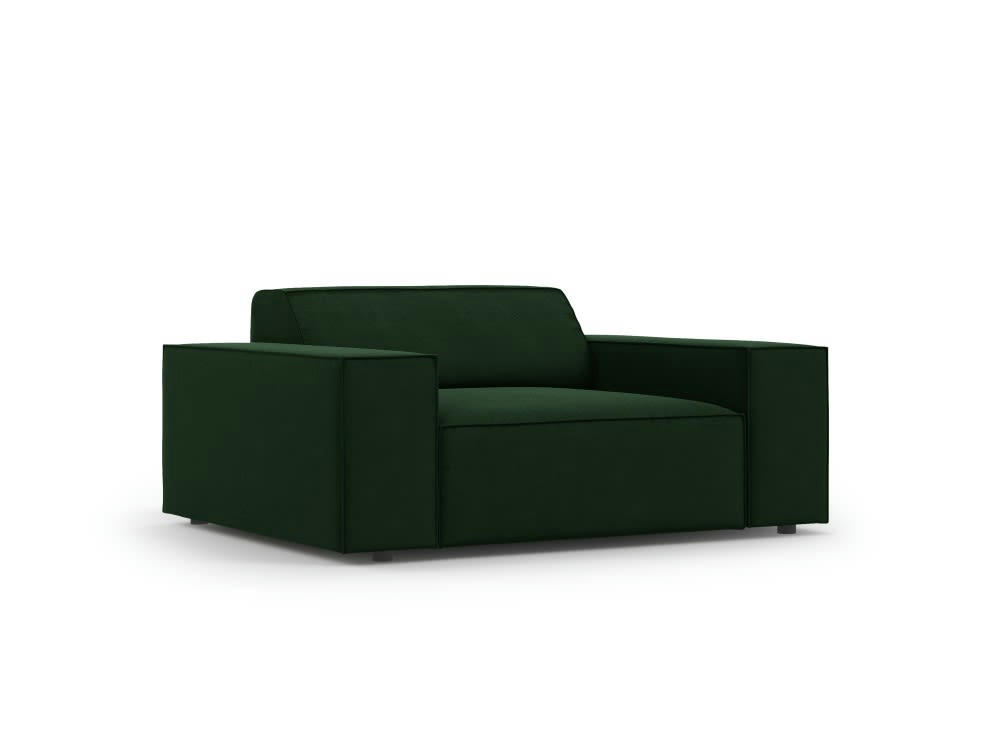 JODIE - Fauteuil en velours vert bouteille