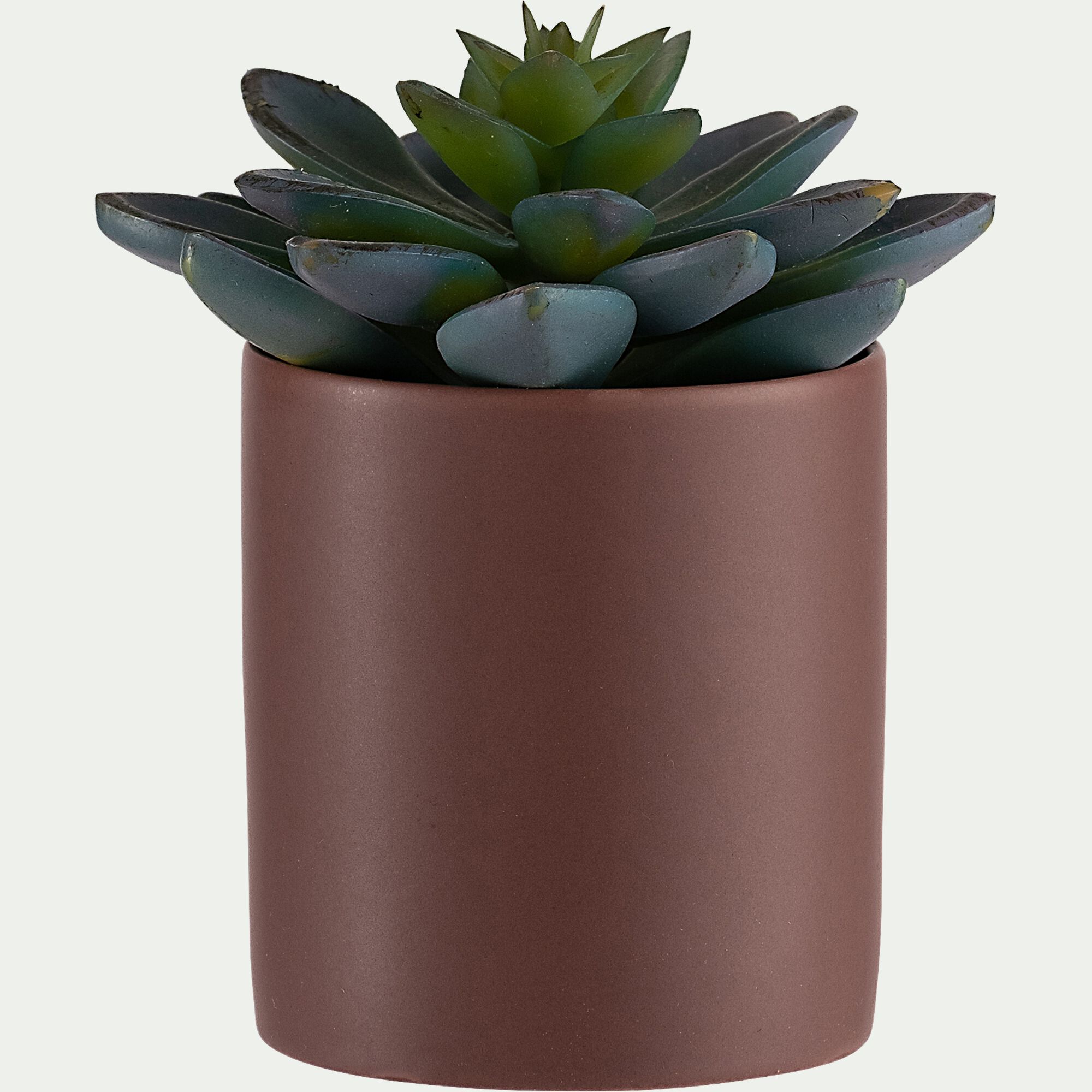 MARTIN - Cache-pot en céramique D7xH7,5cm - brun rhassoul