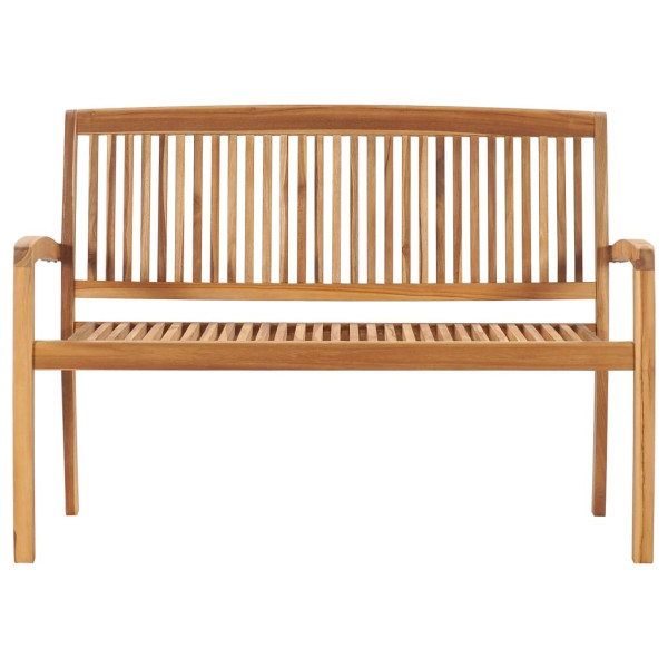 VidaXL Ławka ogrodowa Brąz 128.5 cm Drewno tekowe