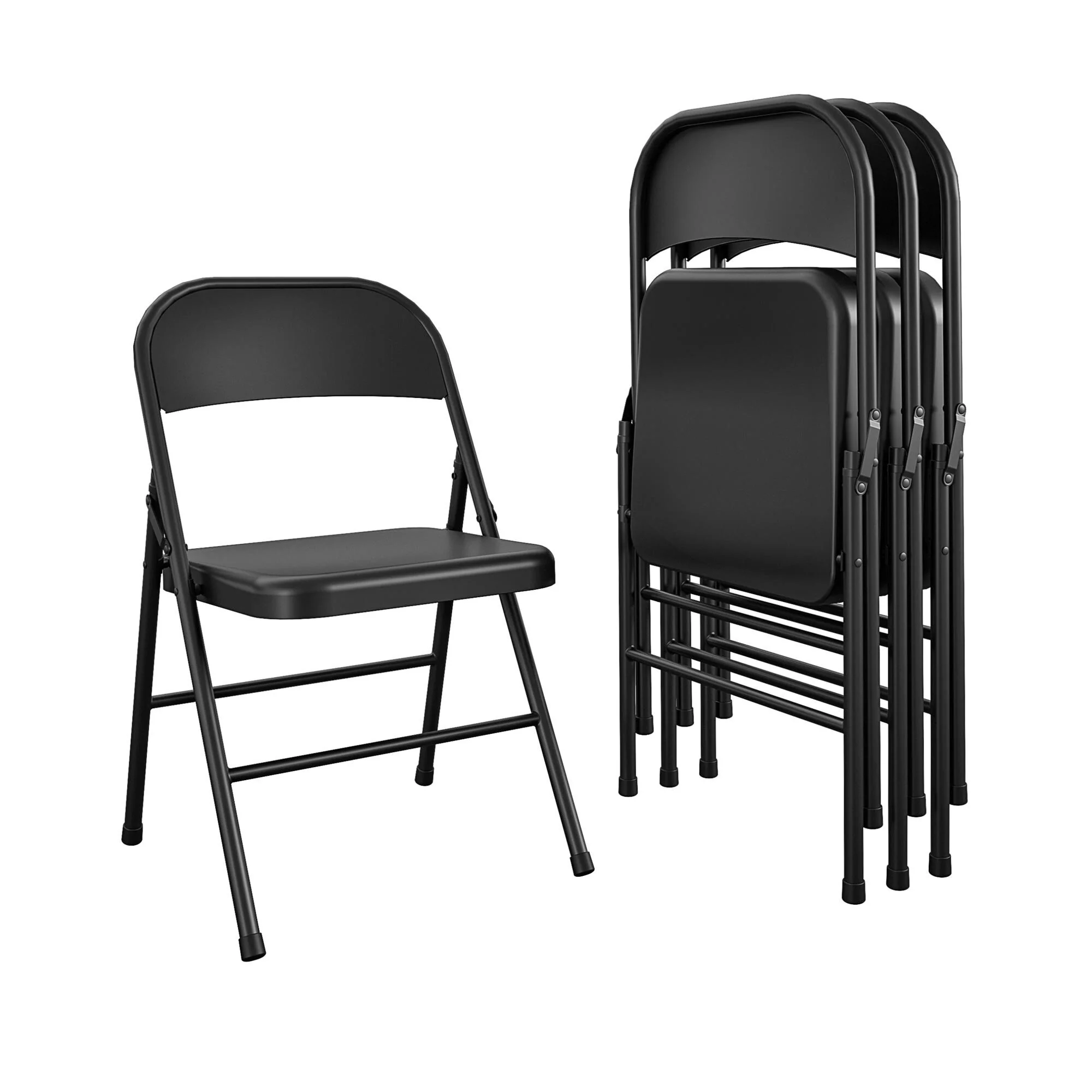 COSCO Essentials All-Steel Metal Folding Chair (4 Pack)