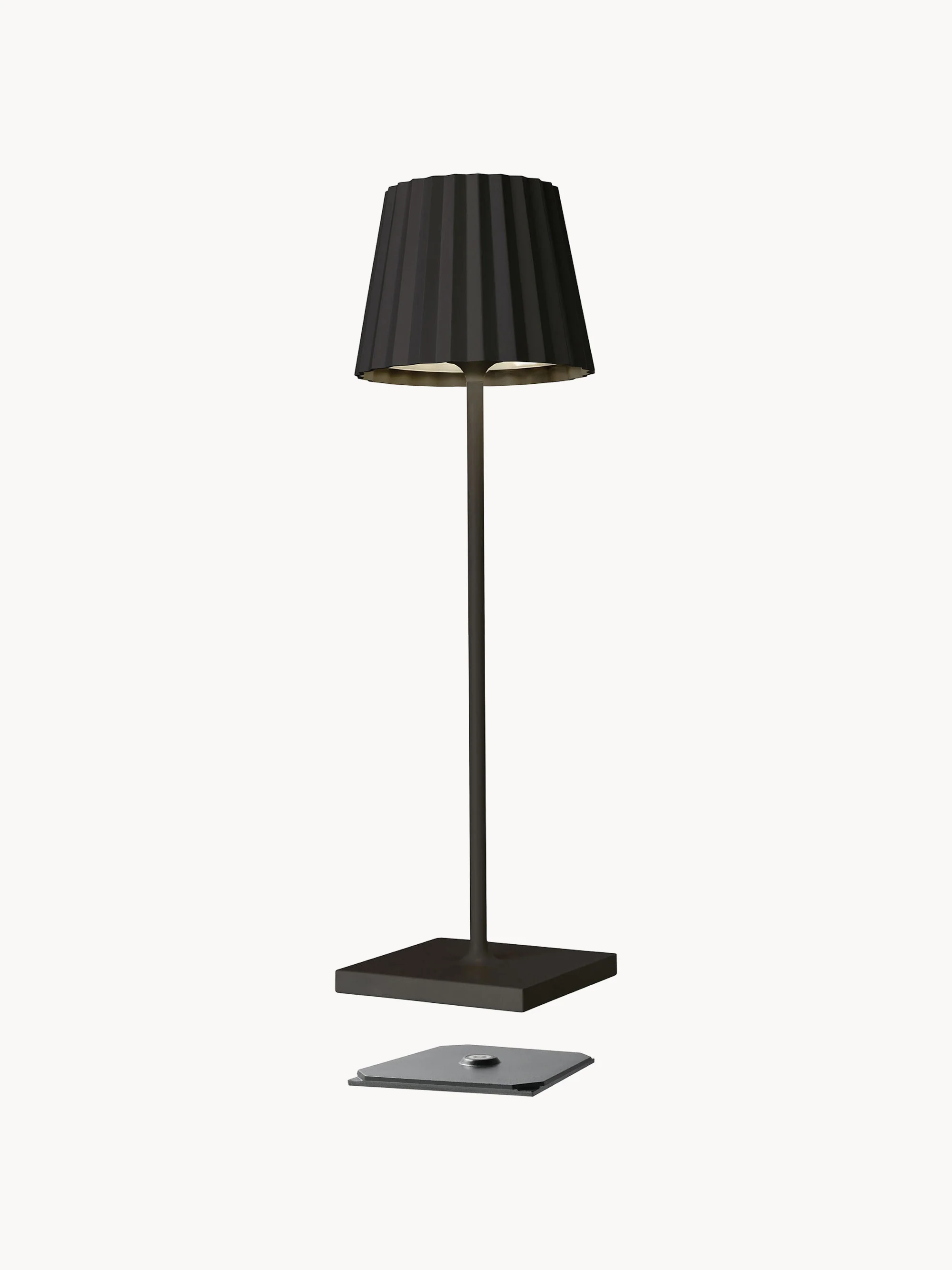 Mobile LED-Außentischlampe Troll RC, dimmbar
