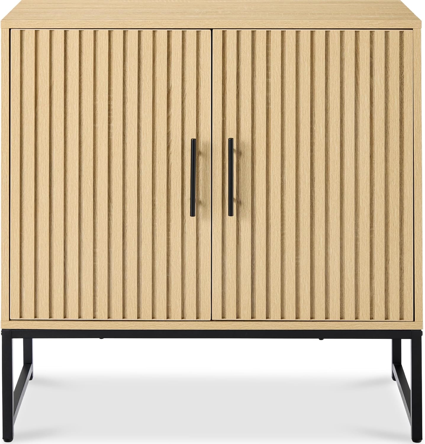 Best Choice Products Slatted Sideboard Buffet Cabinet, Entryway Table, Accent Storage Cabinet, Console Table for Hallway, Living Room, Dining Room – Natural Oak