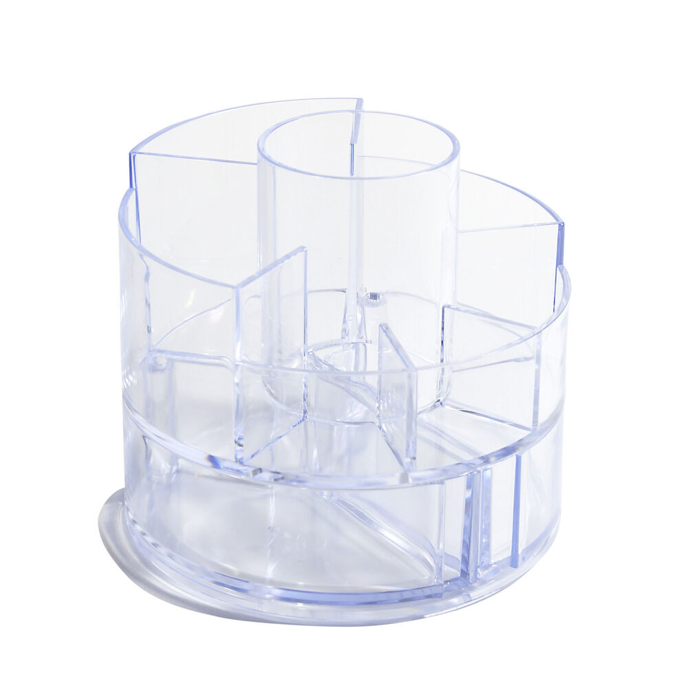 Organisateur maquillage rond 10 compartiments Ø15xH14cm