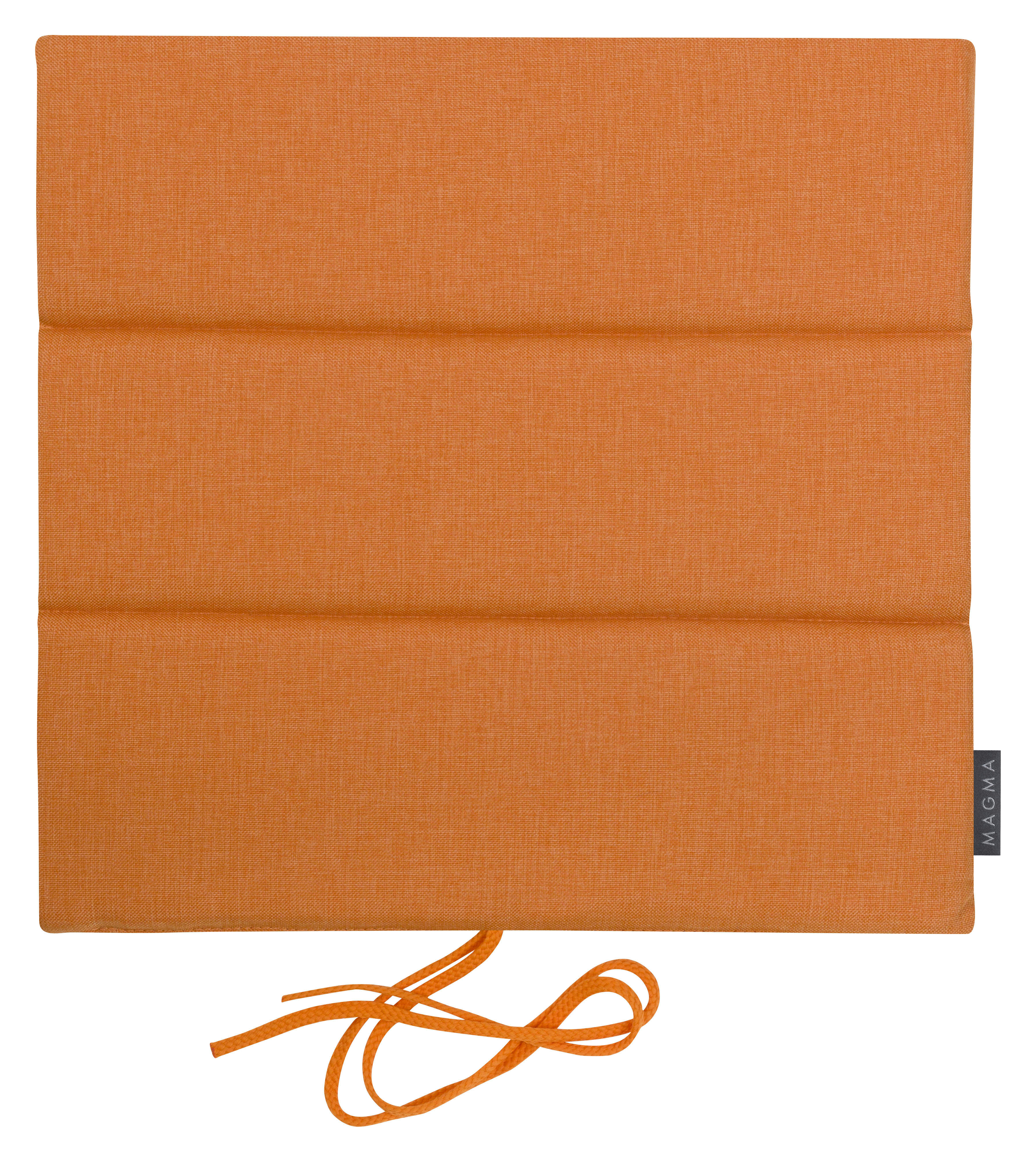 CAPRI - Galettes de chaises exterieur  à nouettes orange - Lot de 4 - 40x40