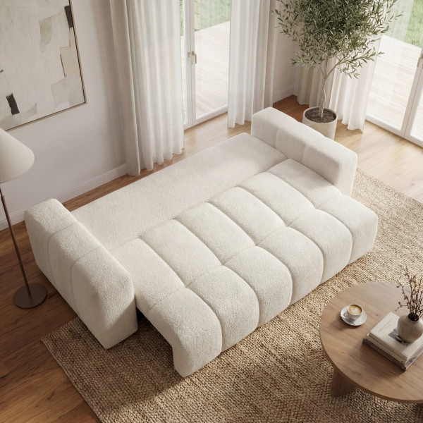 Rozkładana sofa z funkcją spania i pojemnikiem NEBU