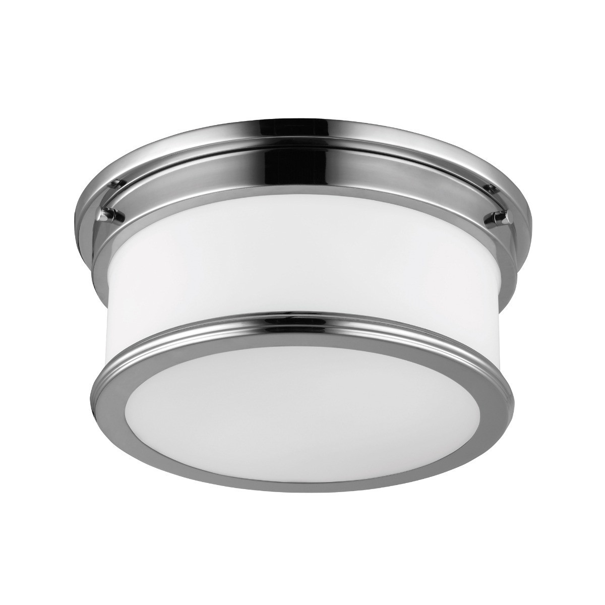 Plafonpolerowany chrom-biały okrągły 31,9cm Payne 2xE27x60W IP44 Feiss