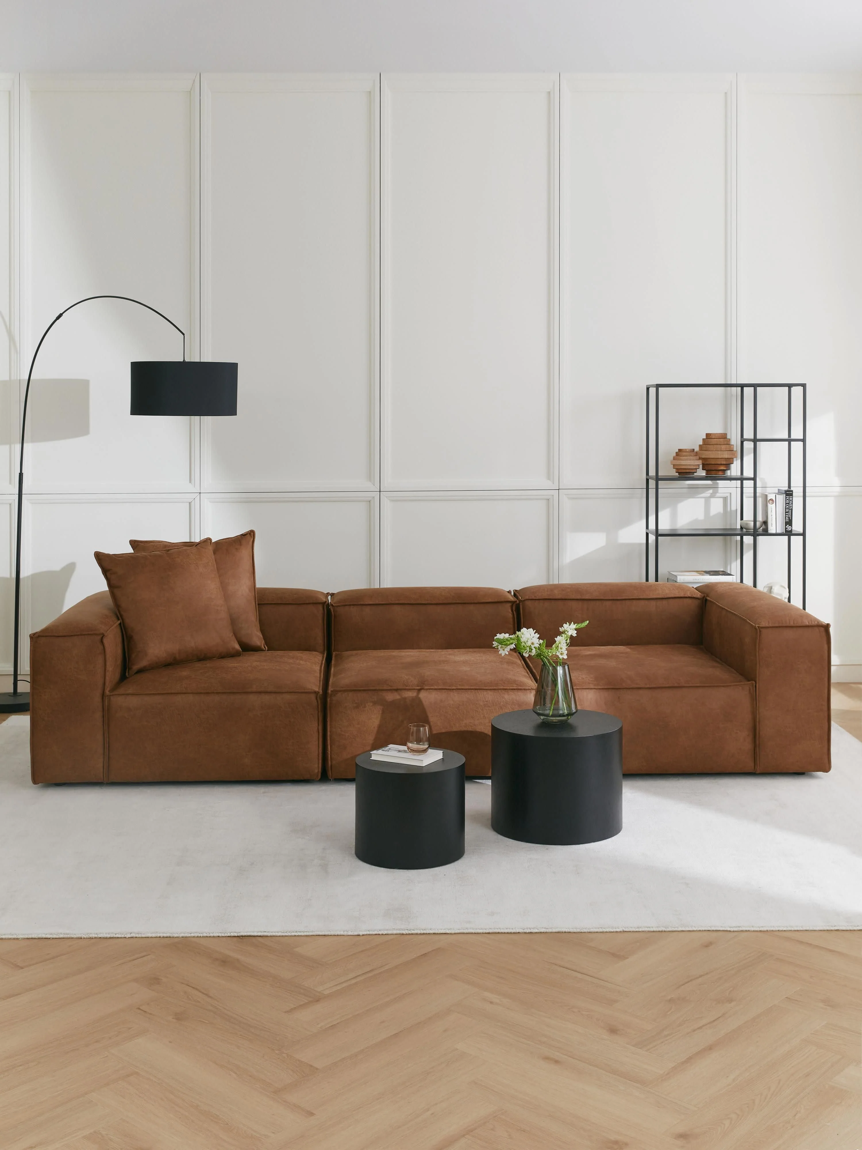 Modulares Sofa Lennon (4-Sitzer) aus recyceltem Leder